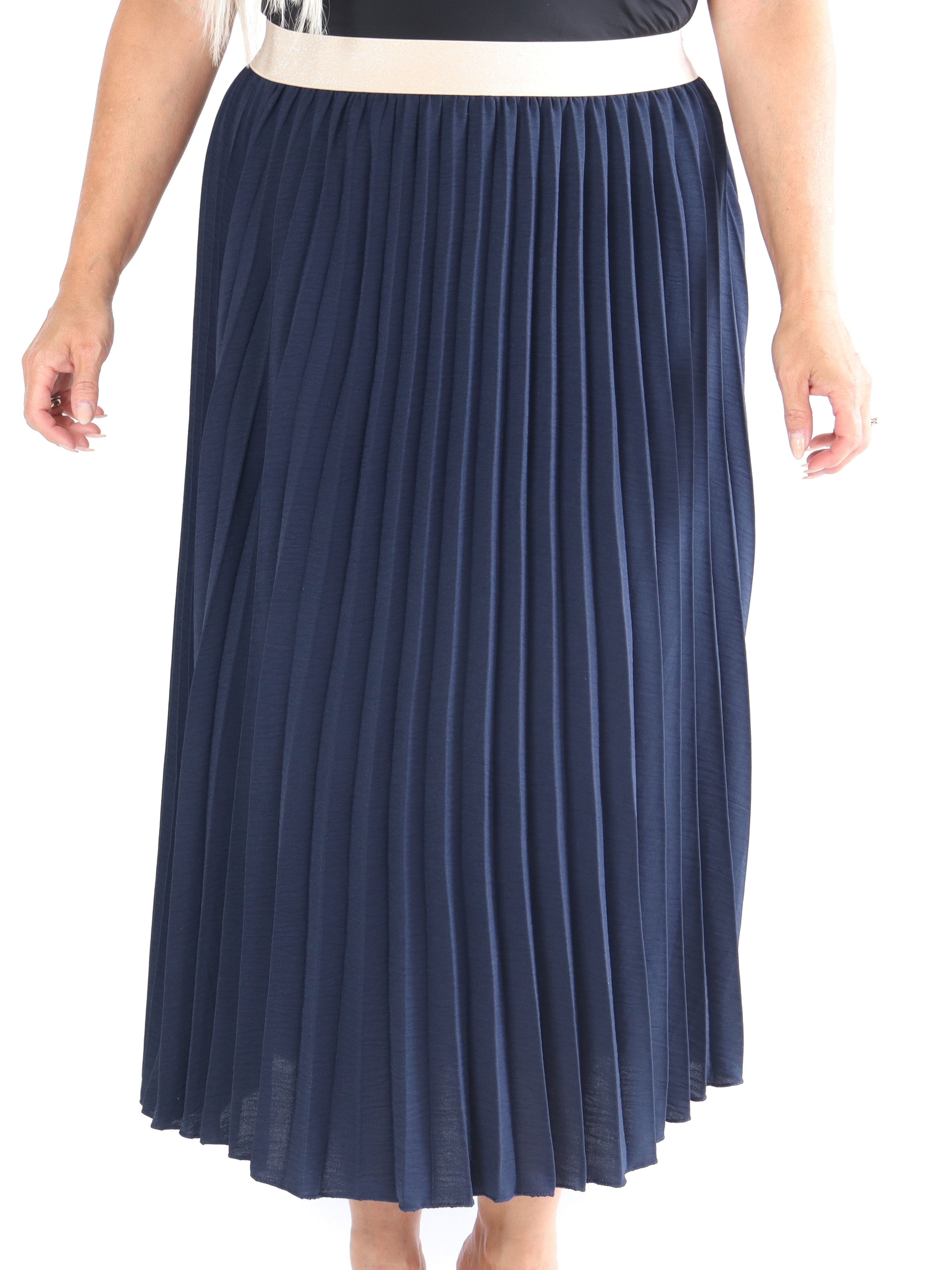 Mirjana - Lang plisseret plus size nederdel