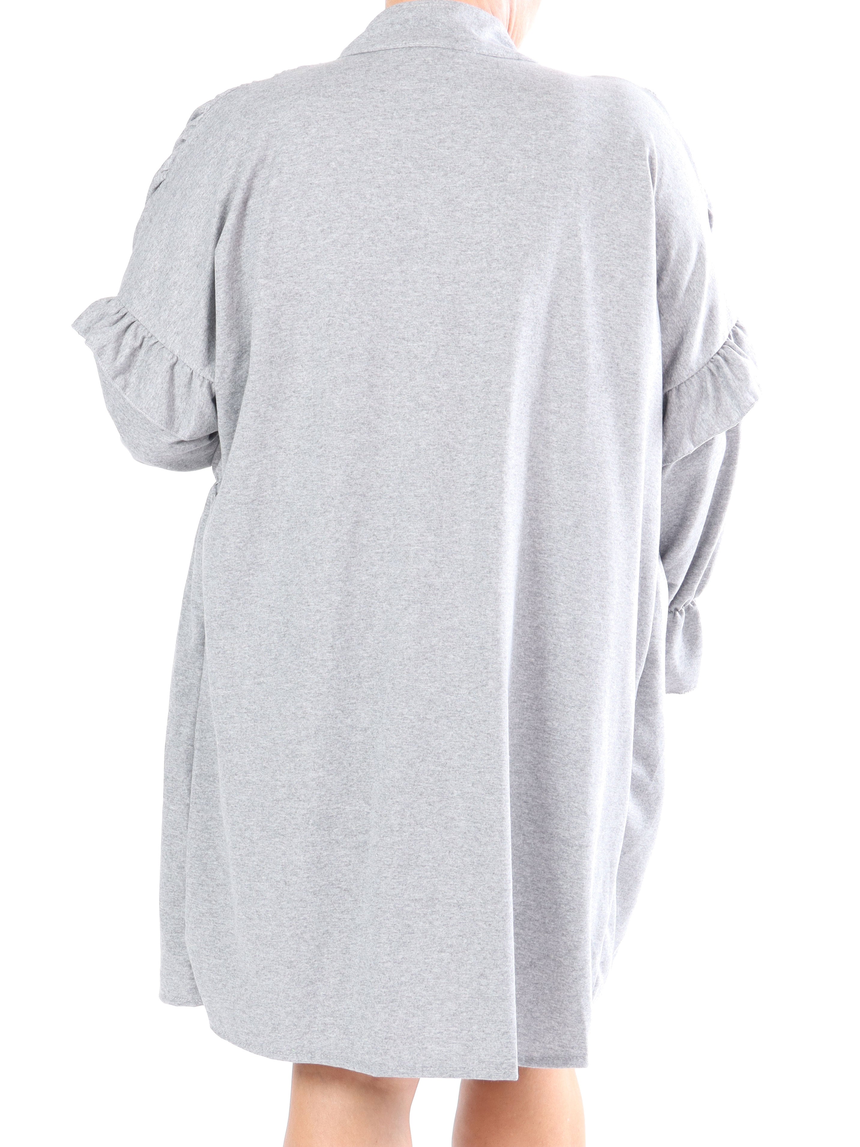 Monica Jersey -  Plus size hverdags joggingkjole med flæser