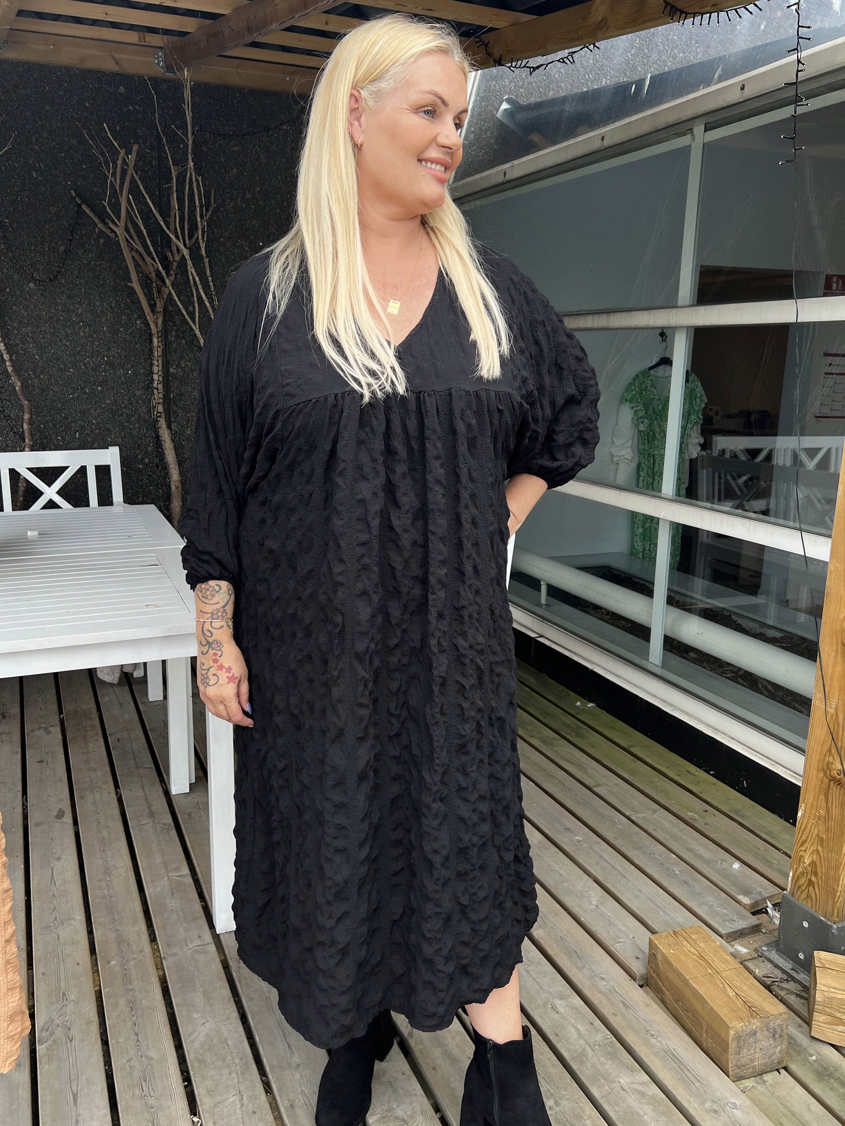 My - Sød plus size kjole i babydollfacon