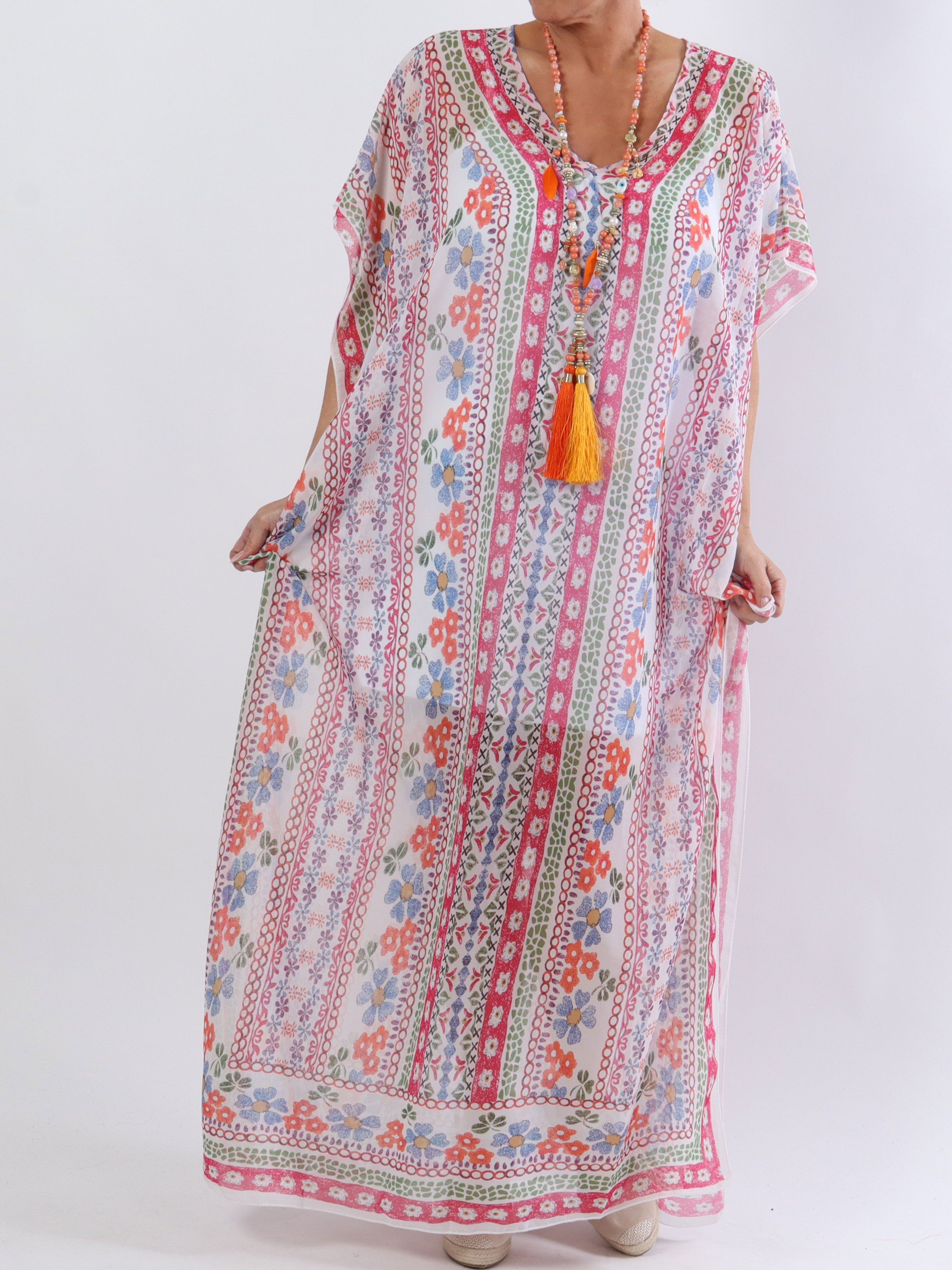 Nadia - Lang plus size semi-transparent tunika