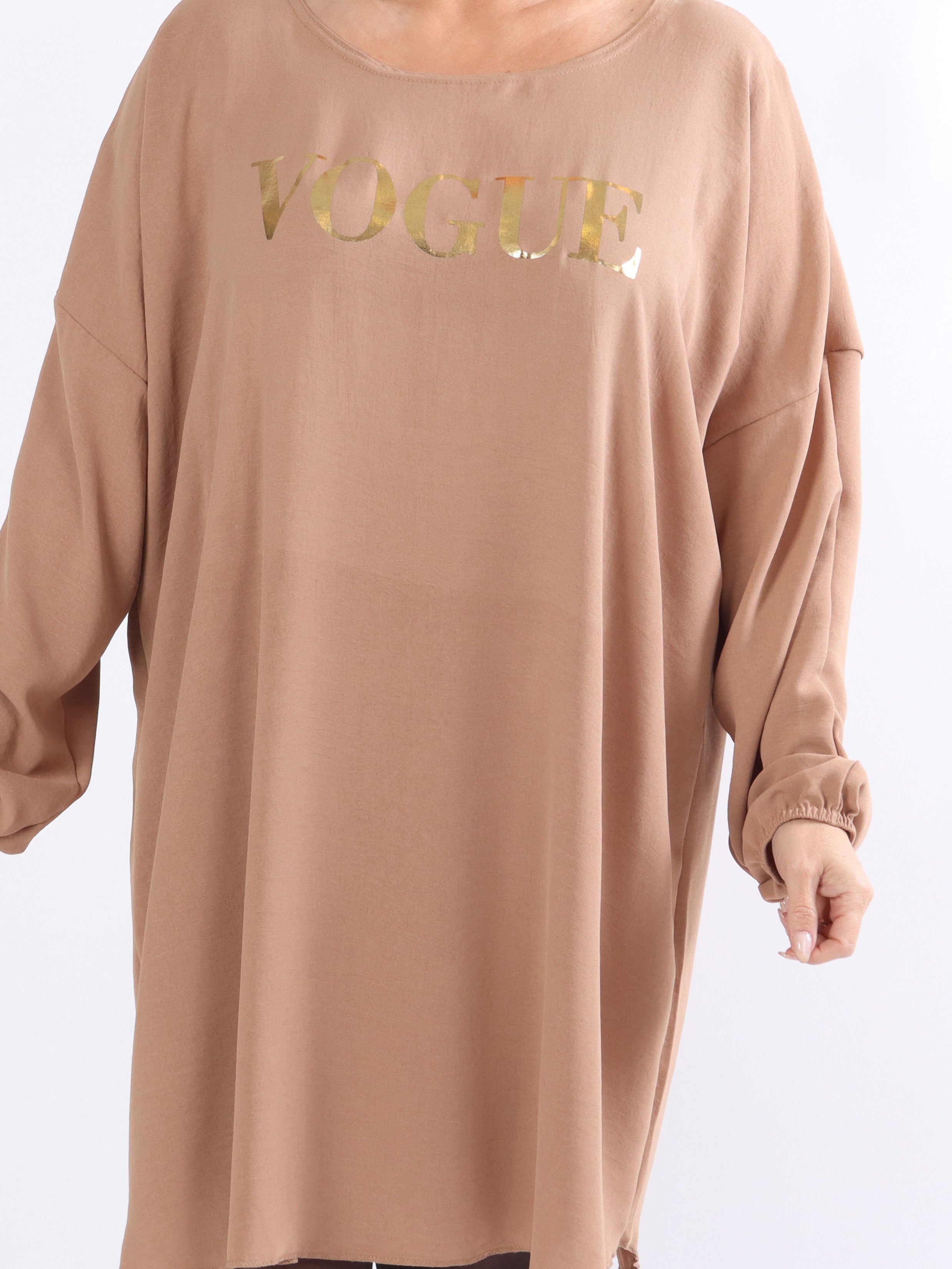 Nella - Cool plussize kjole med guldskrift