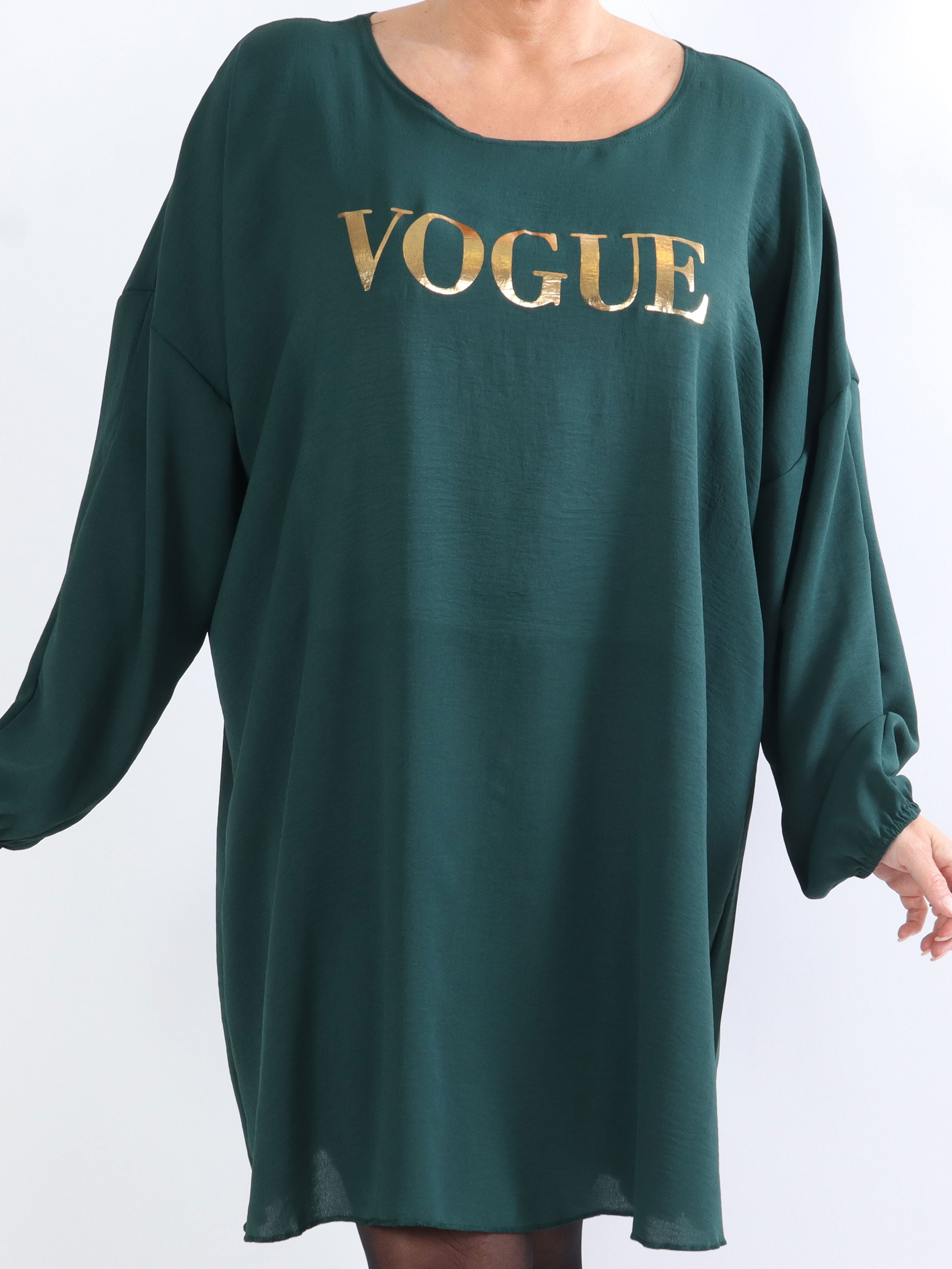 Nella - Cool plussize kjole med guldskrift