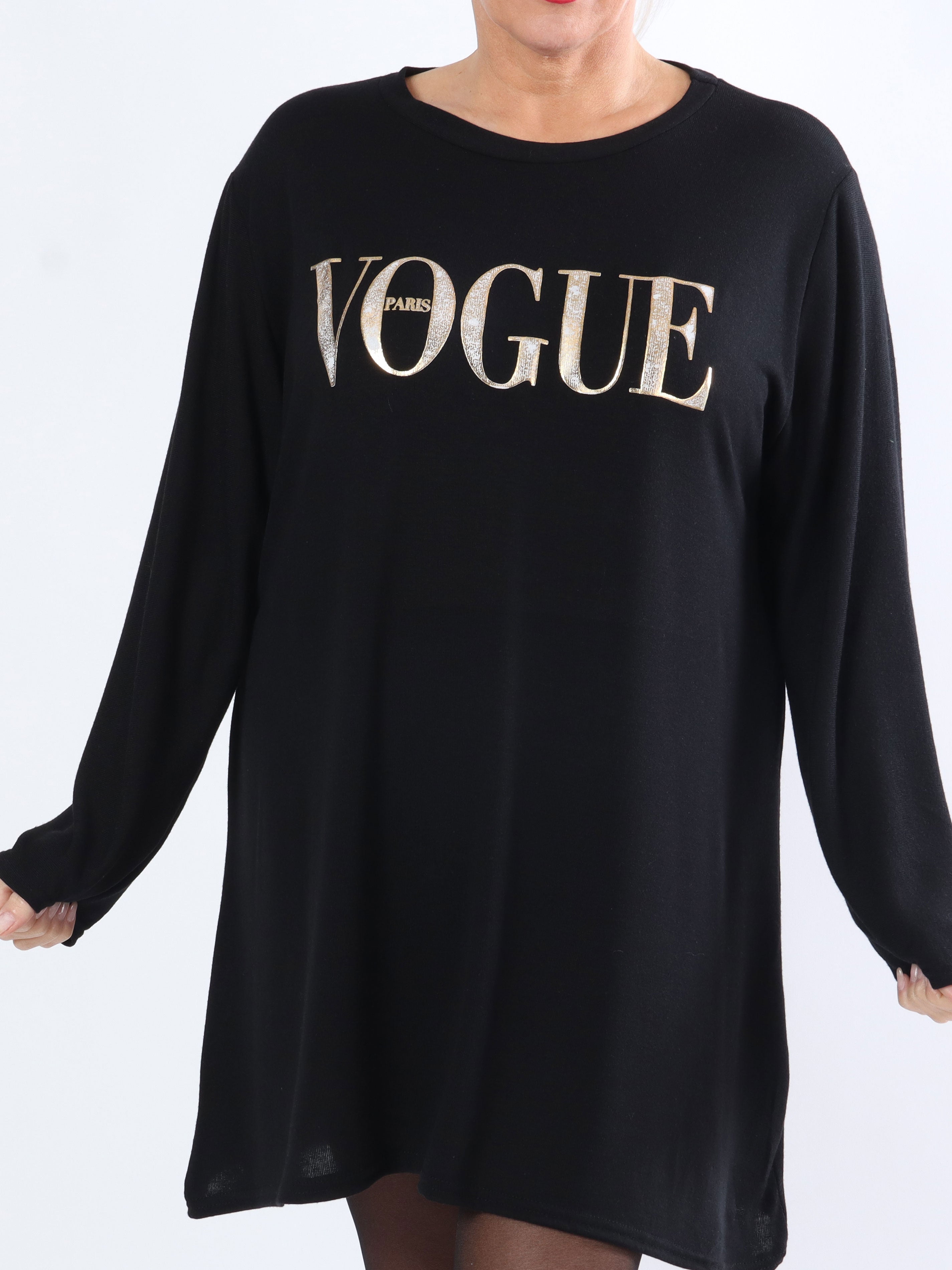 Nerea - Let plus size strik med skrift