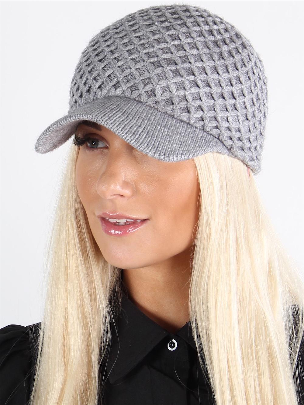 Nicole - Sort kasket i strik