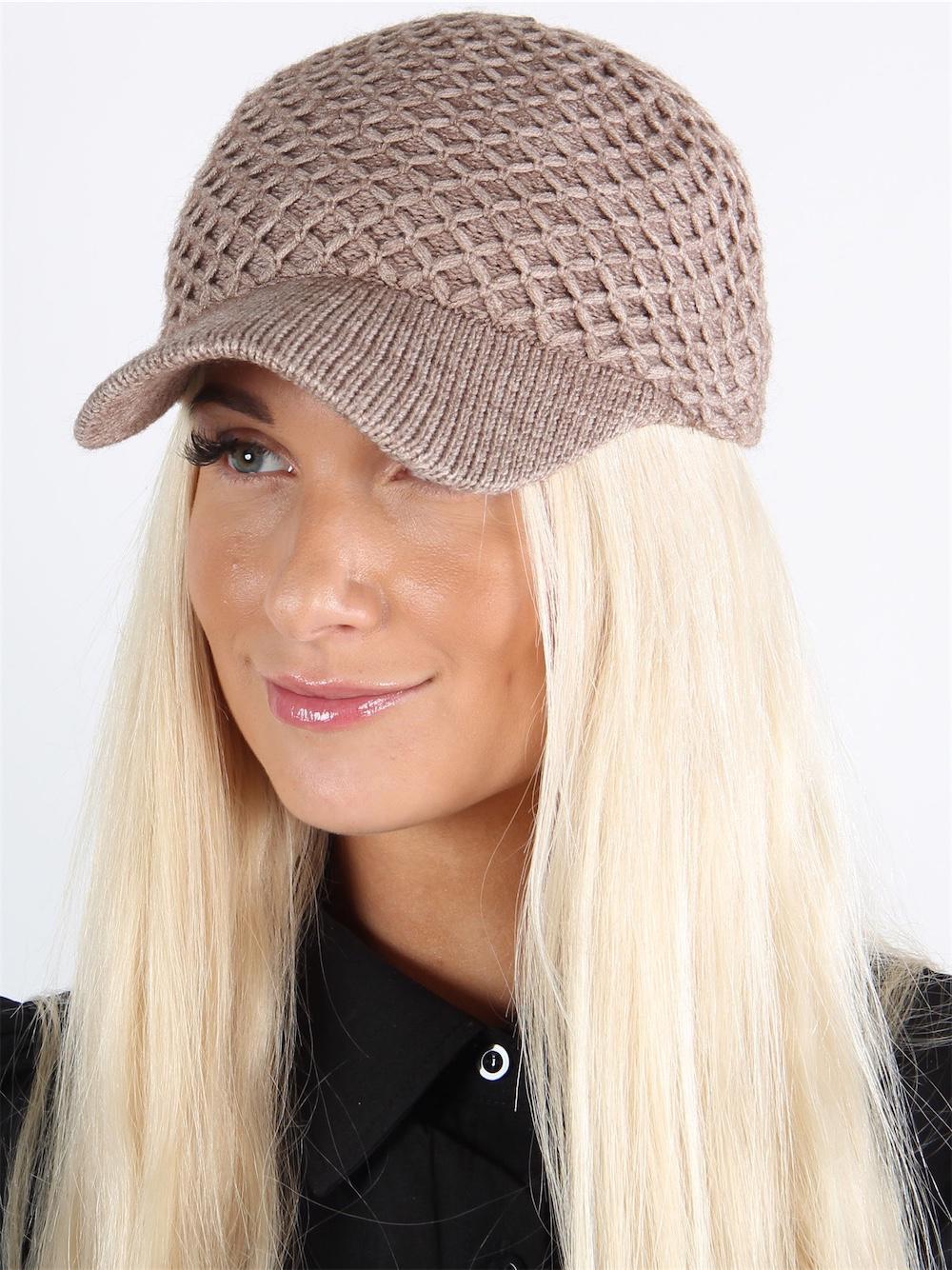 Nicole - Sort kasket i strik