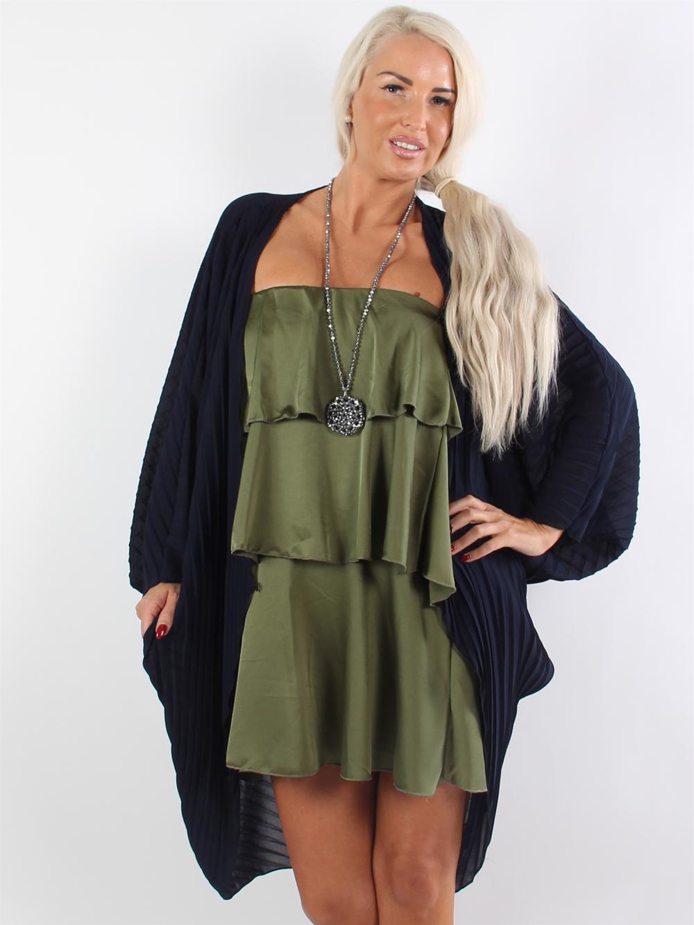 Nicotera - Sort Plisseret oversize cardigan