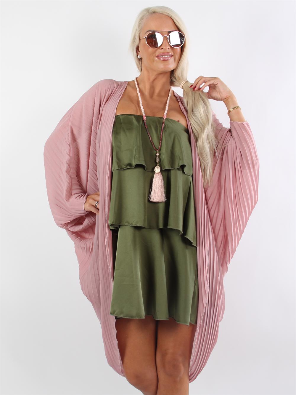 Nicotera - Sort Plisseret oversize cardigan