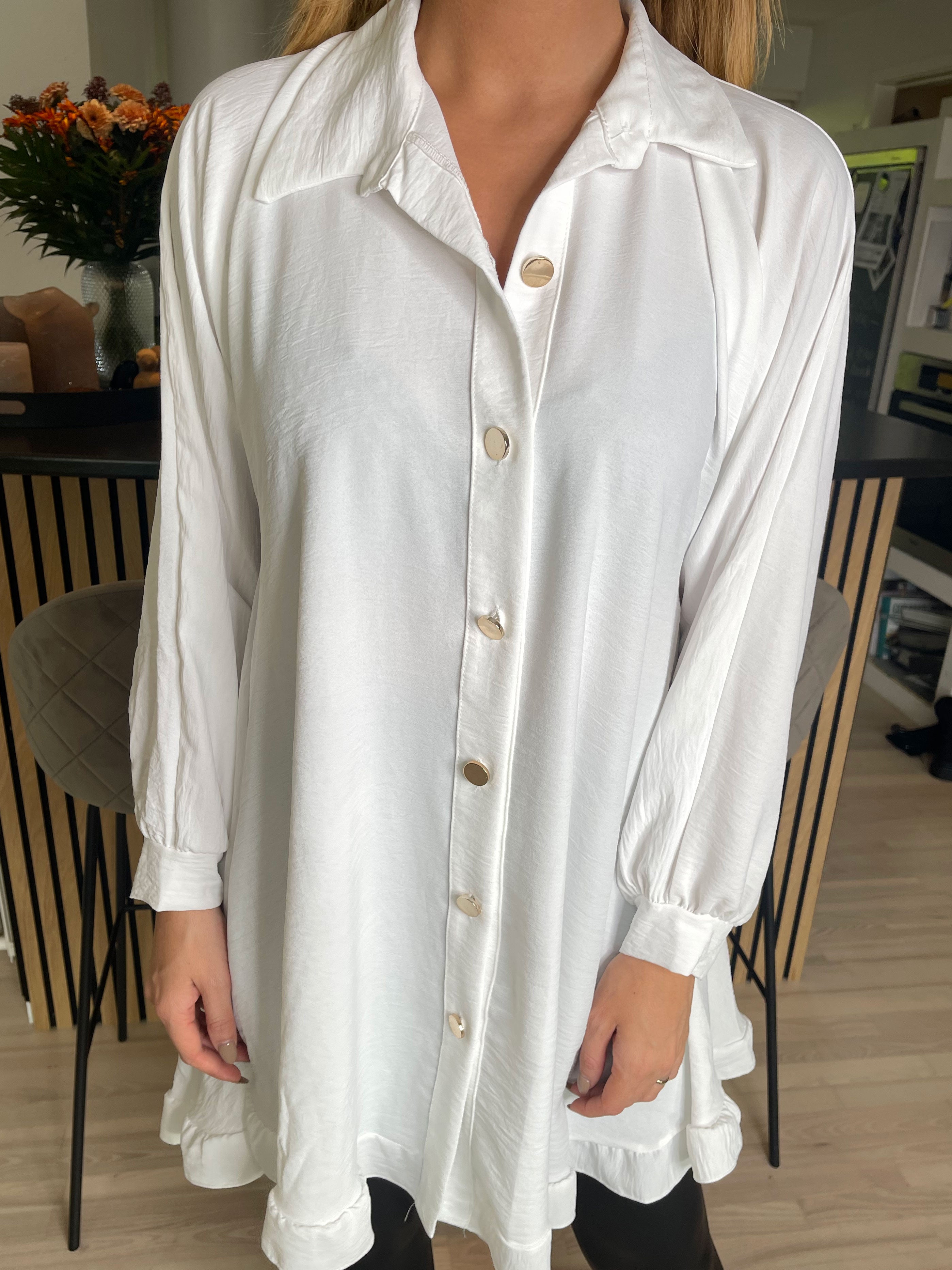 Nilsa - Sød skjorte kjole med lille flæse