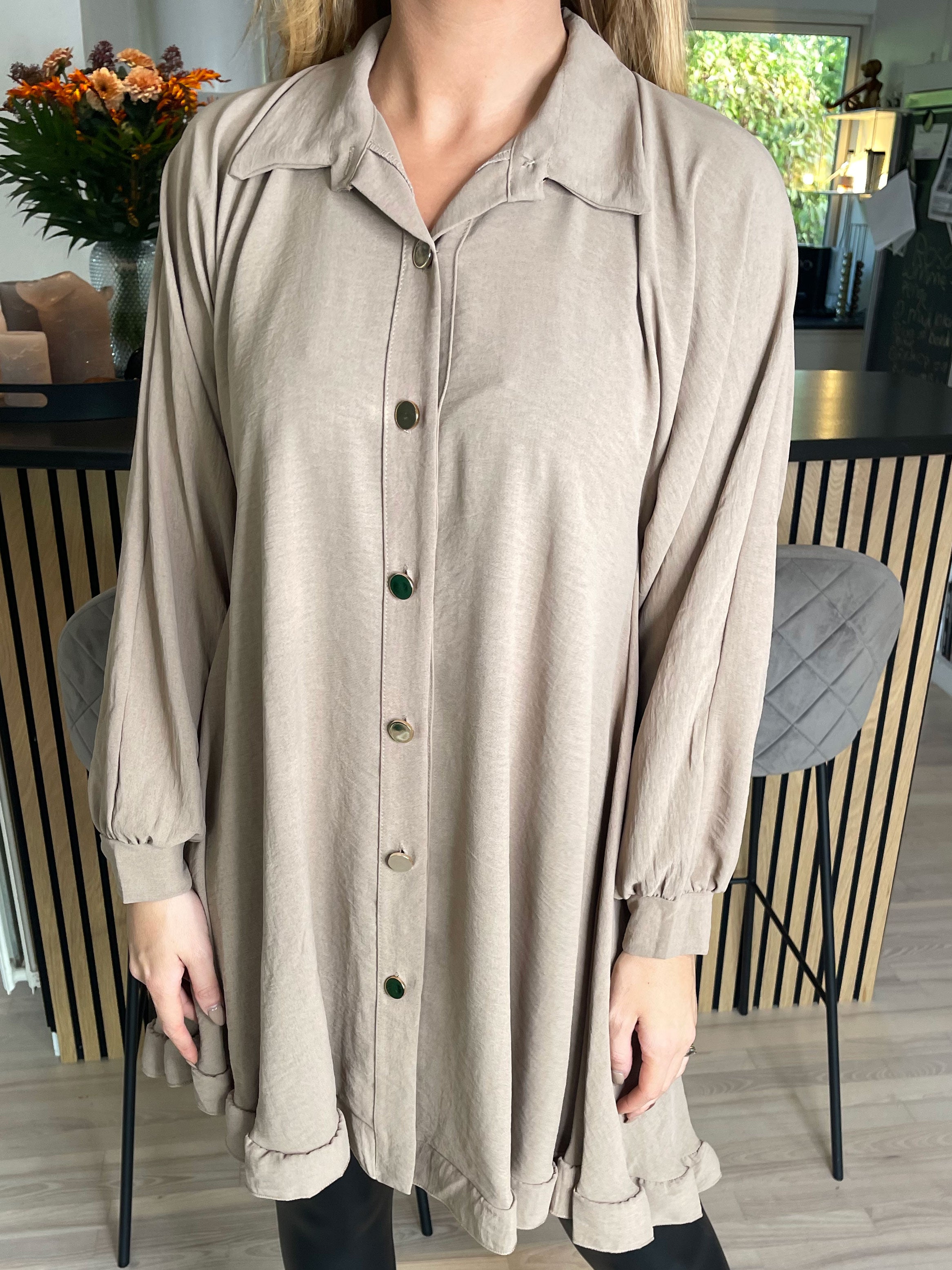 Nilsa - Sød skjorte kjole med lille flæse