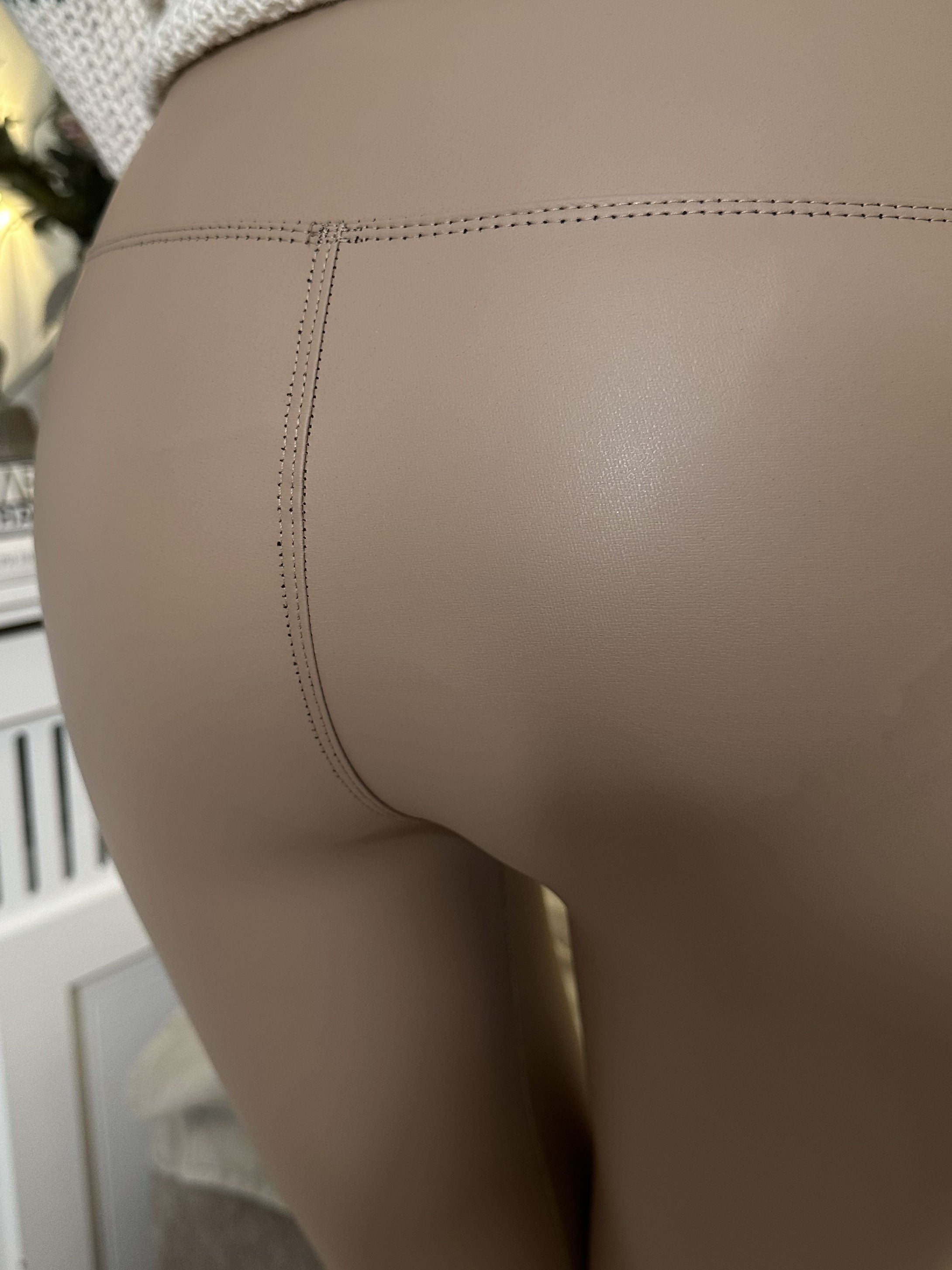 Nora - Simple læderlook leggings