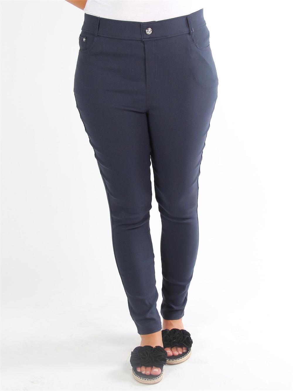 Olia - Sorte bukser med similitsten i knappen