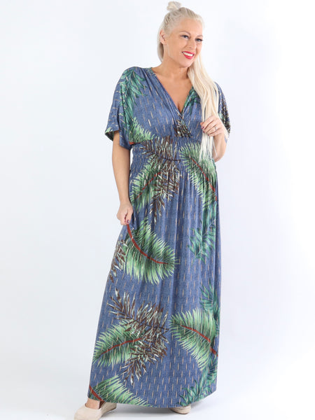 Pams Palm - Lang size kjole stof