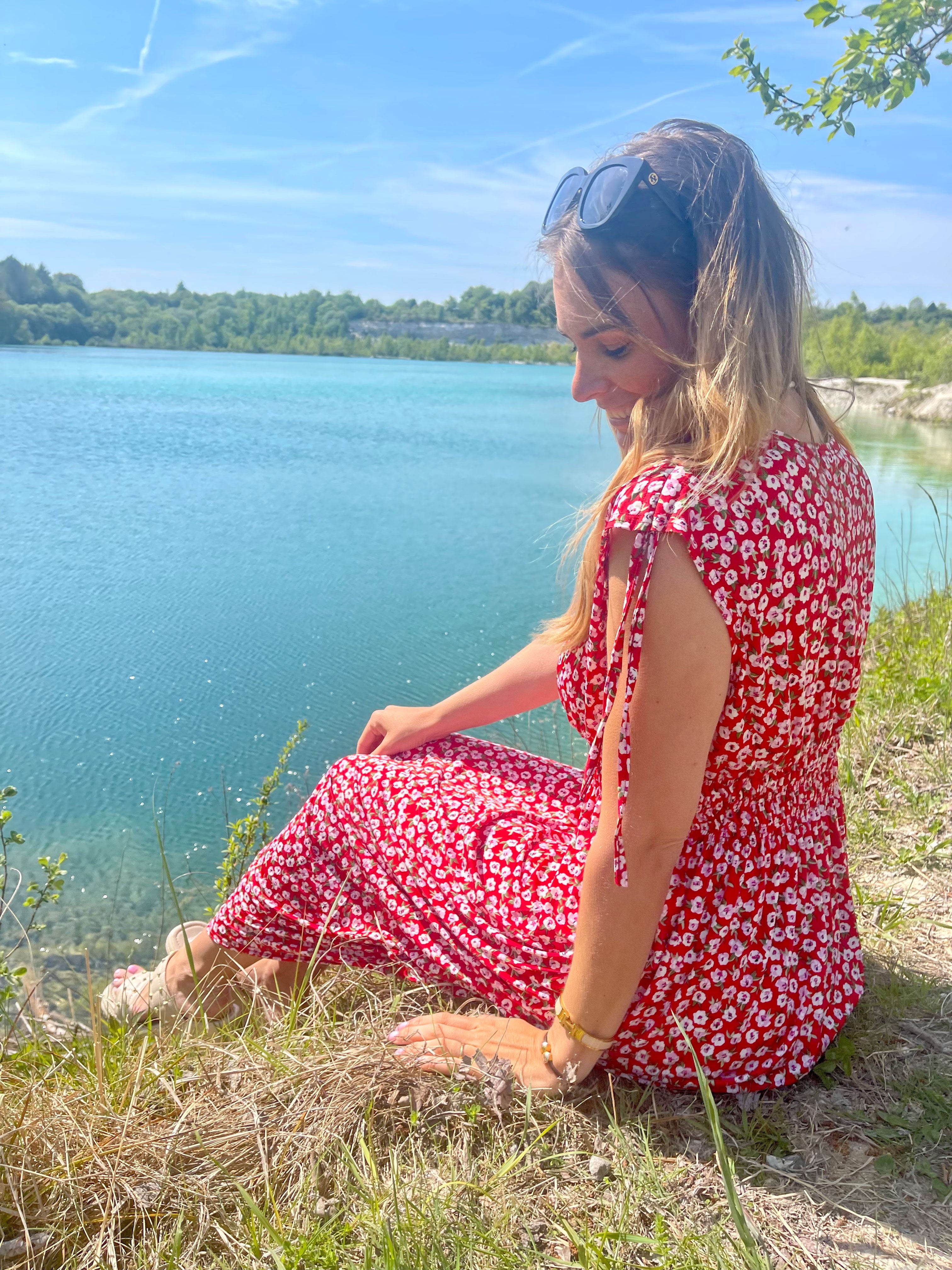 Pams Sleeveless - Lang kjole i elastisk stof