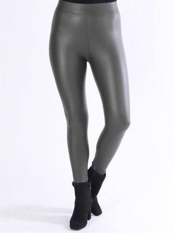 Patricia - Elastiske læderlook leggings