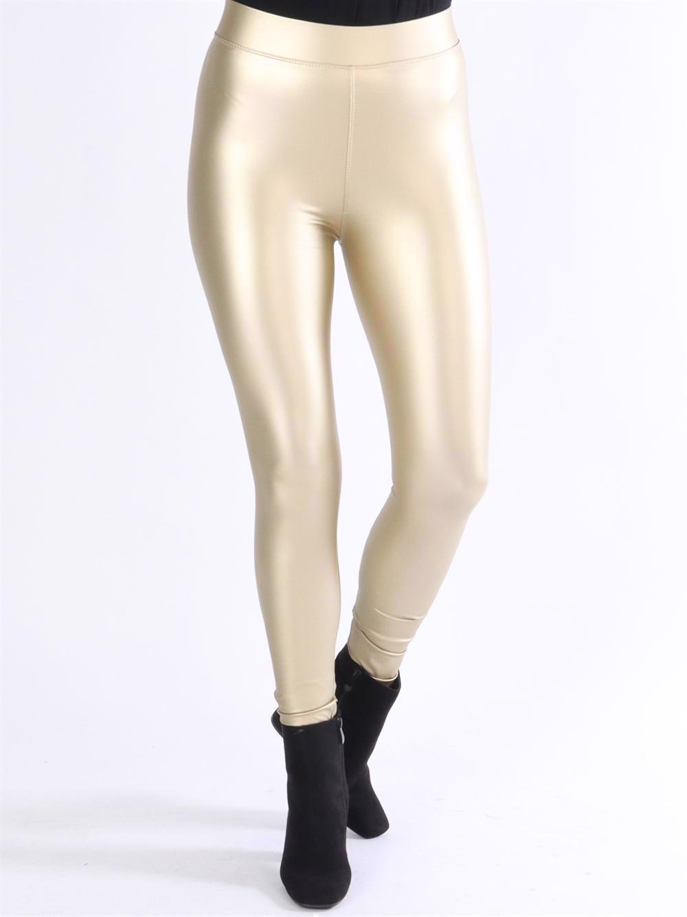 Patricia - Elastiske læderlook leggings