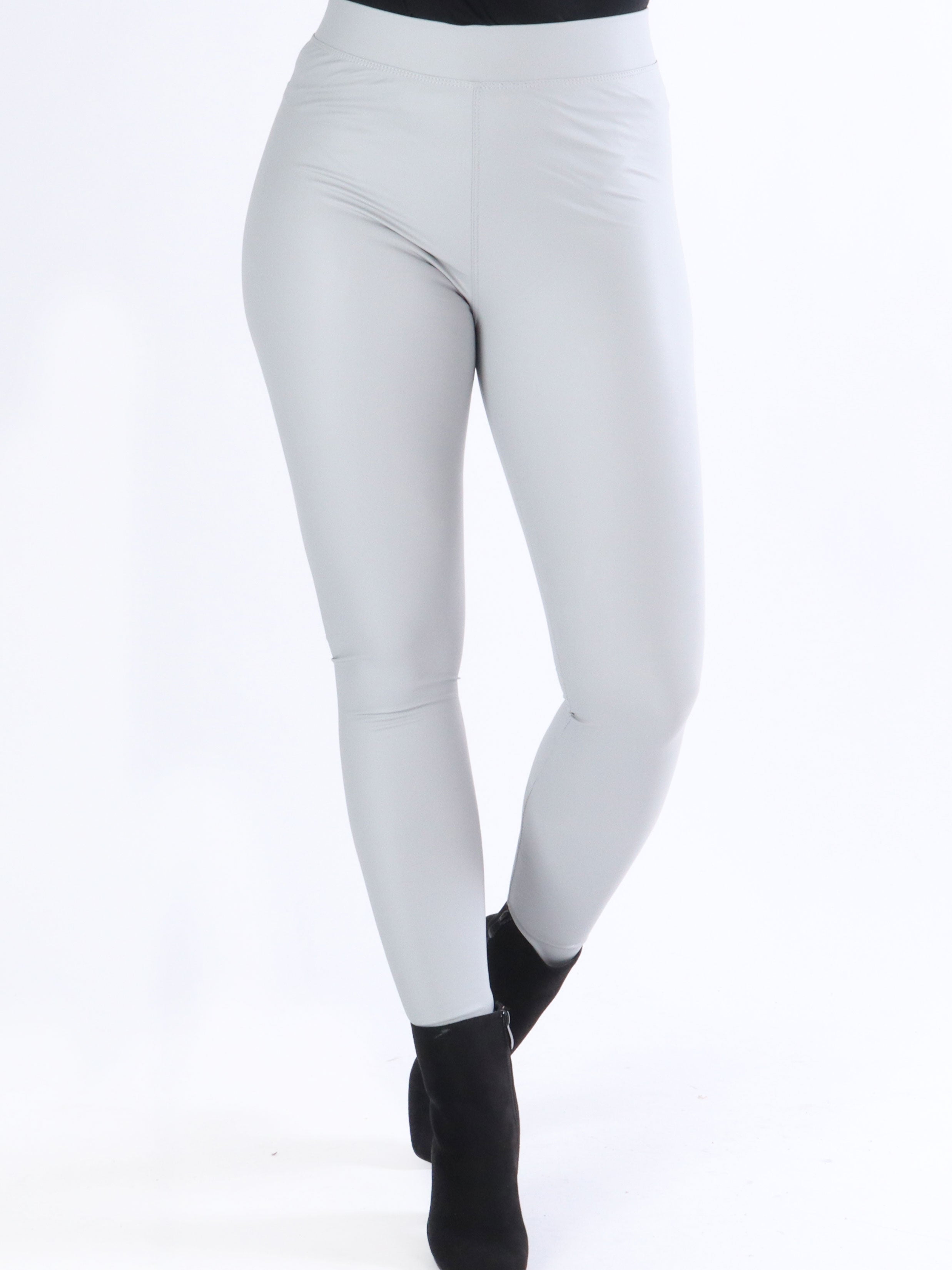 Patricia - Elastiske læderlook leggings
