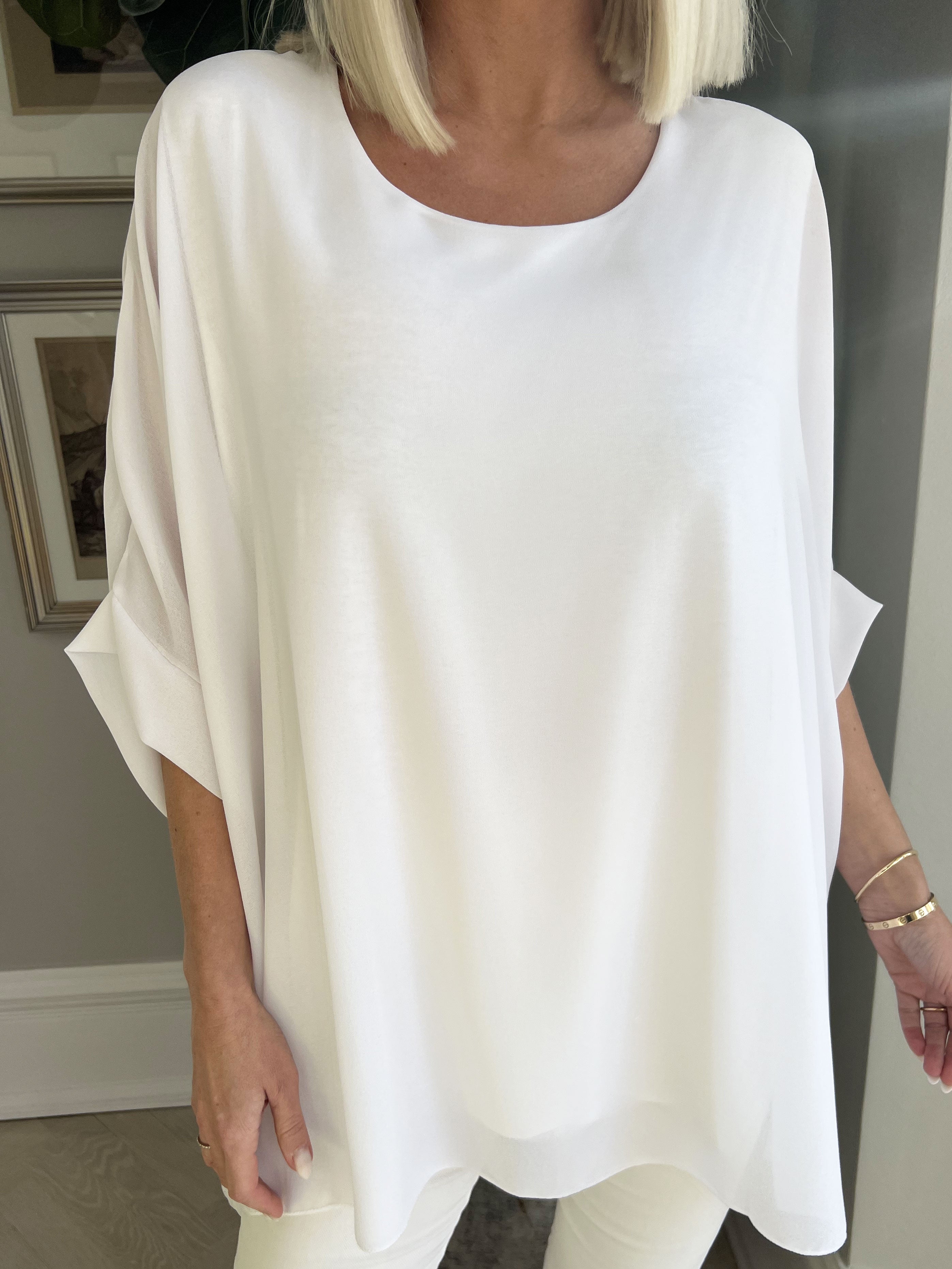 Patty - Sød tunika med chiffonlag yderst