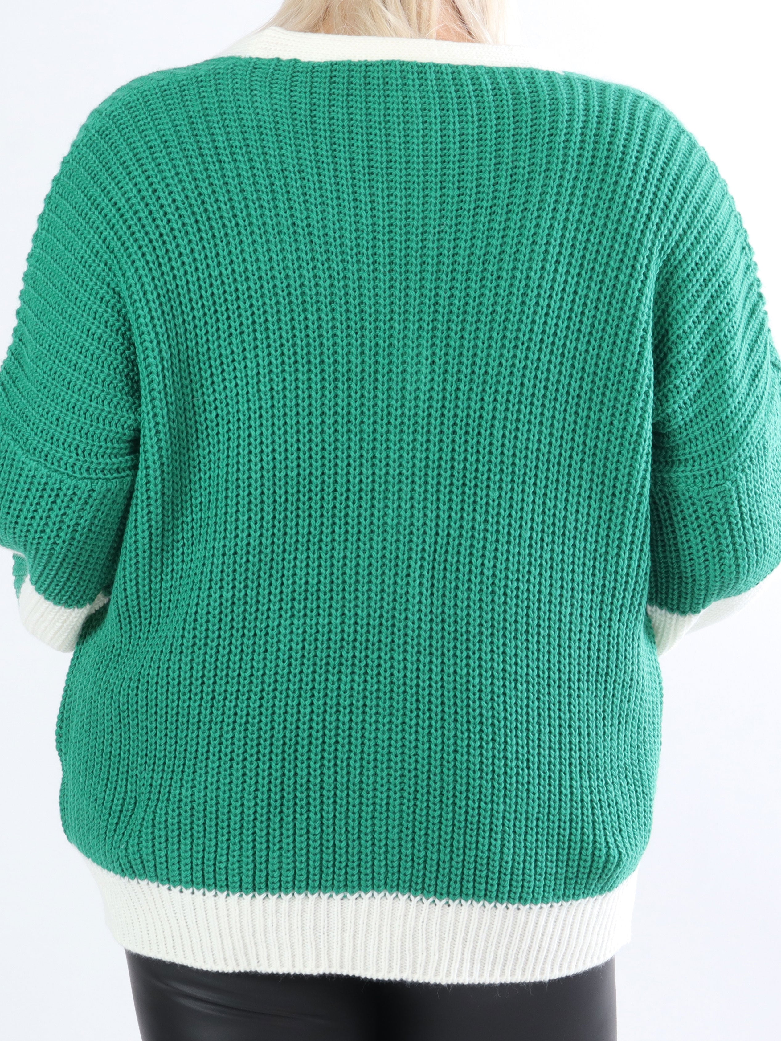 Pauline - Sej plus size cardigan med bogstaver