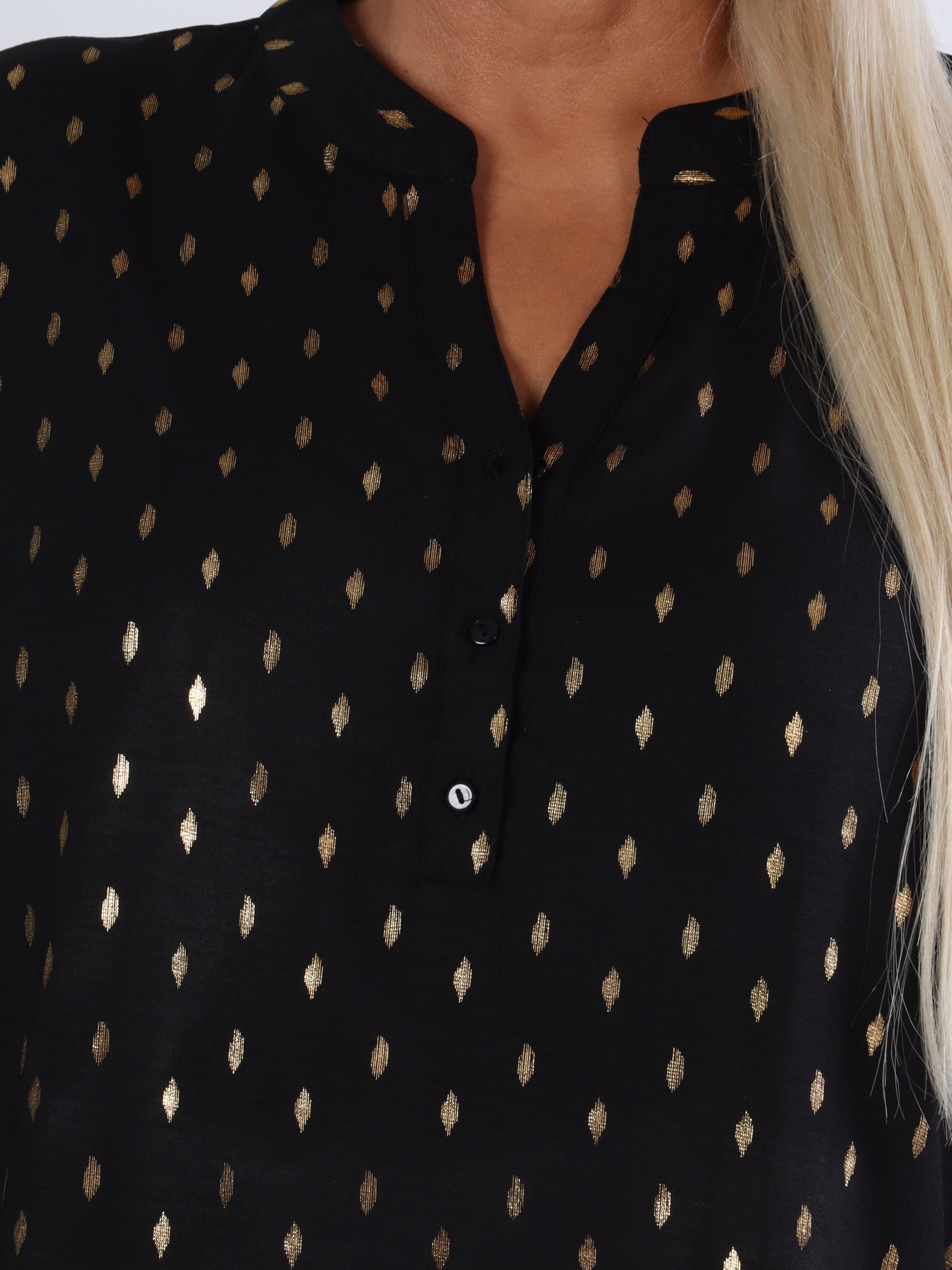 Pepita - Langærmet tunika med mønster