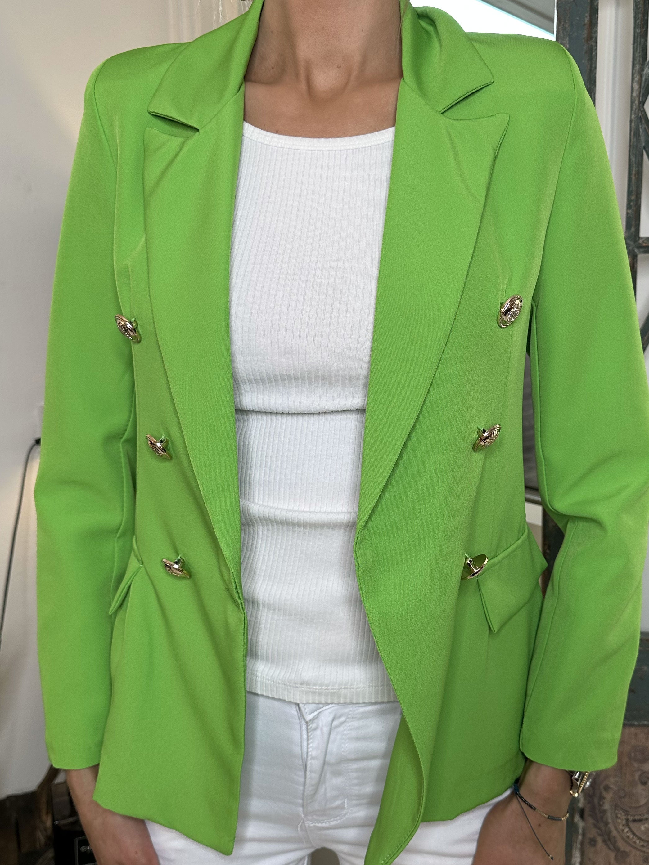 Queen - Let blazer med knappeer