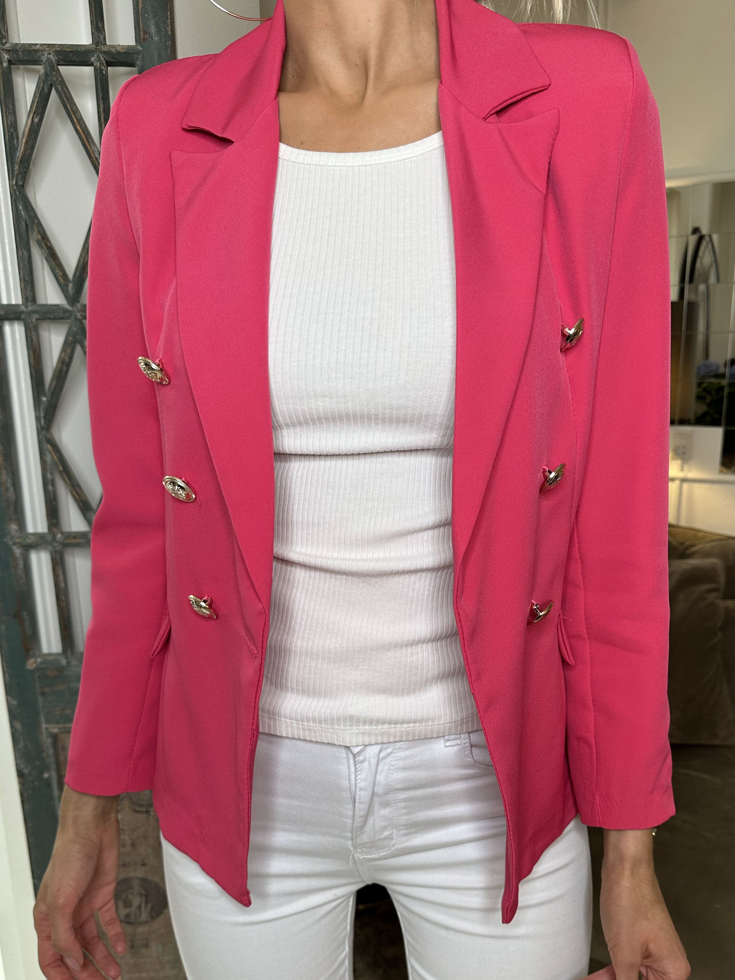 Queen - Let blazer med knappeer