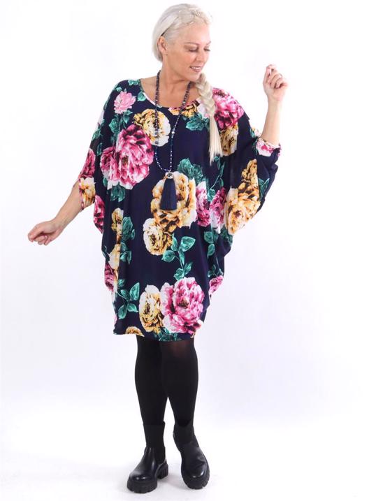 Rimini - Elastisk kjole med flagermusærmer