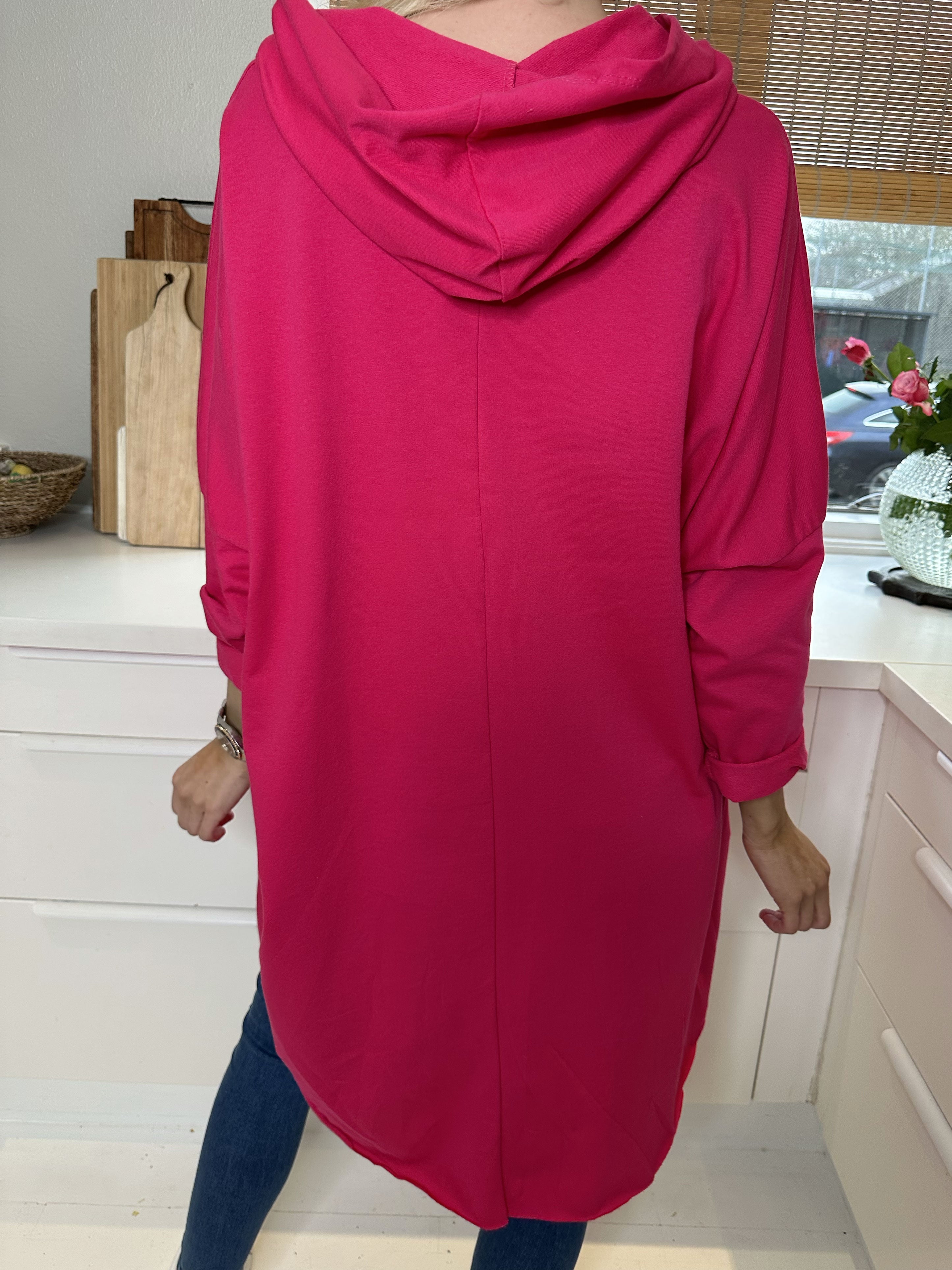 Rock - Cool hoodie kjole med tekst