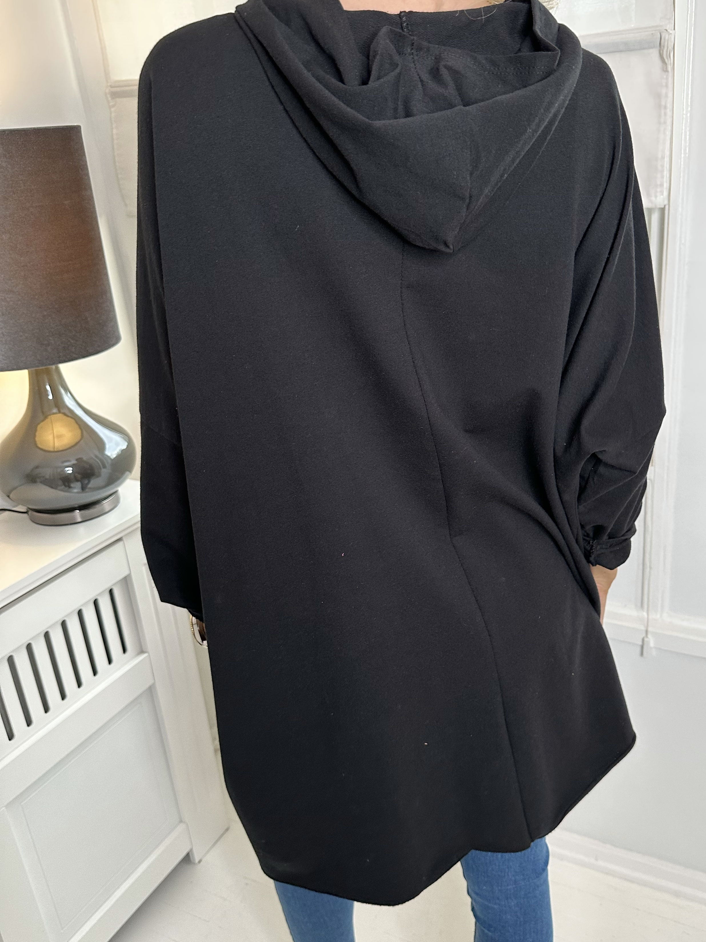 Rock - Cool hoodie kjole med tekst