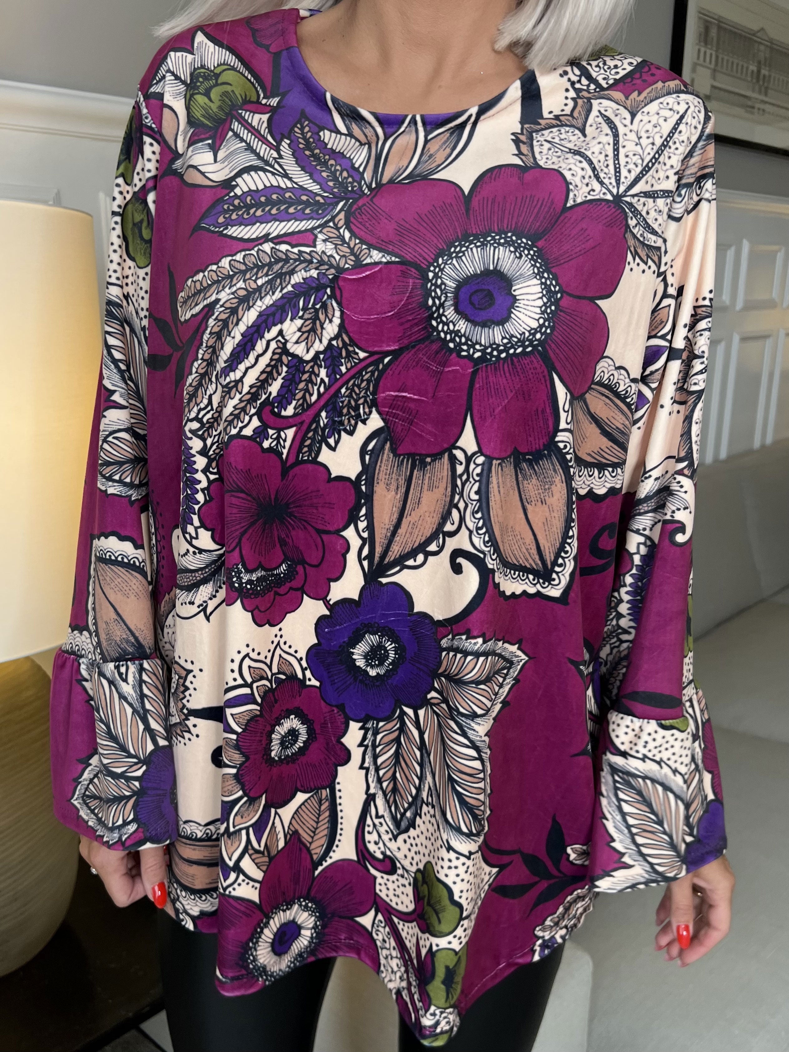 Romana - Blød bluse med mønster