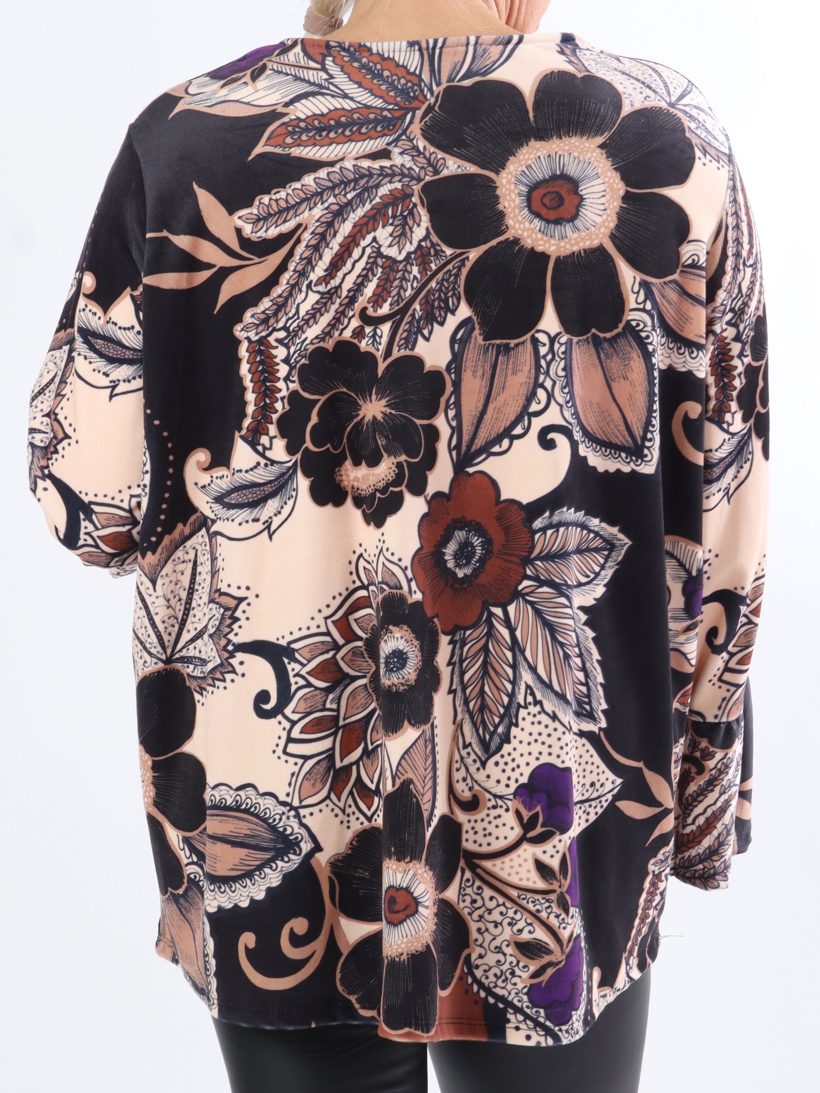 Romana - Blød plus size bluse med mønster