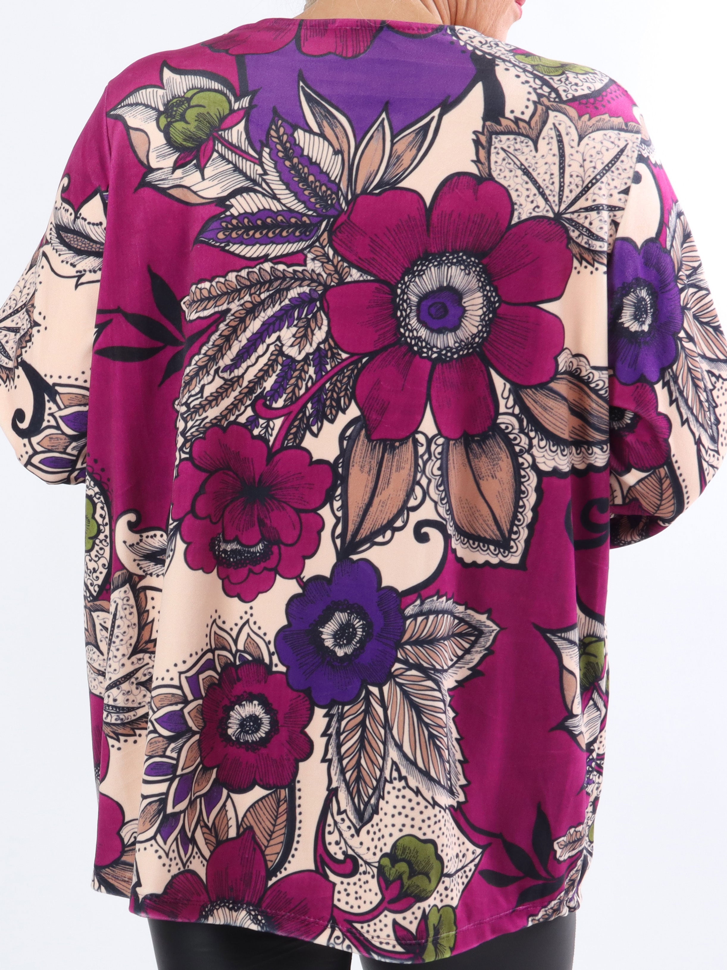 Romana - Blød plus size bluse med mønster