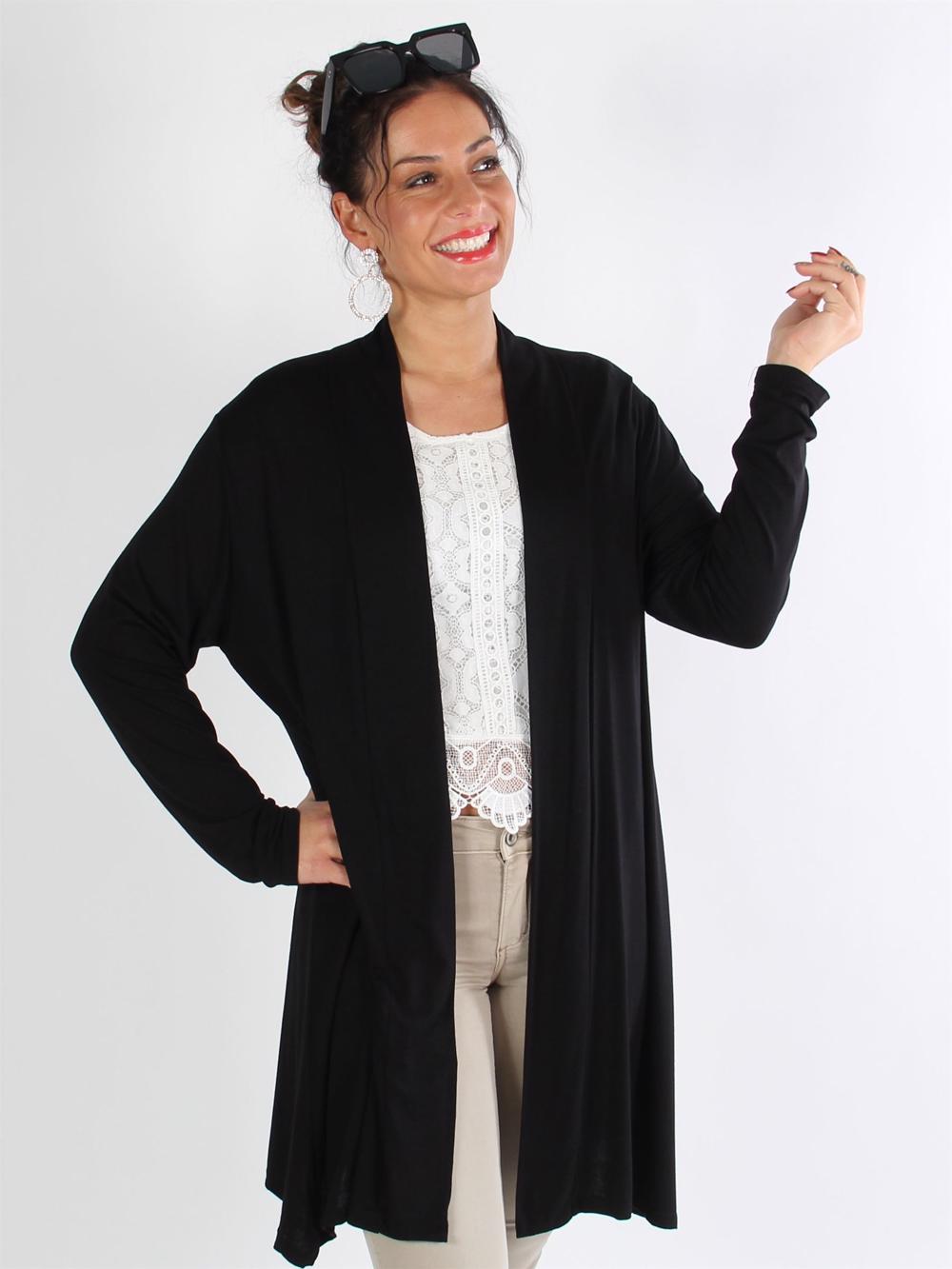 Rosa - Basis cardigan i jersey stof (bestseller)