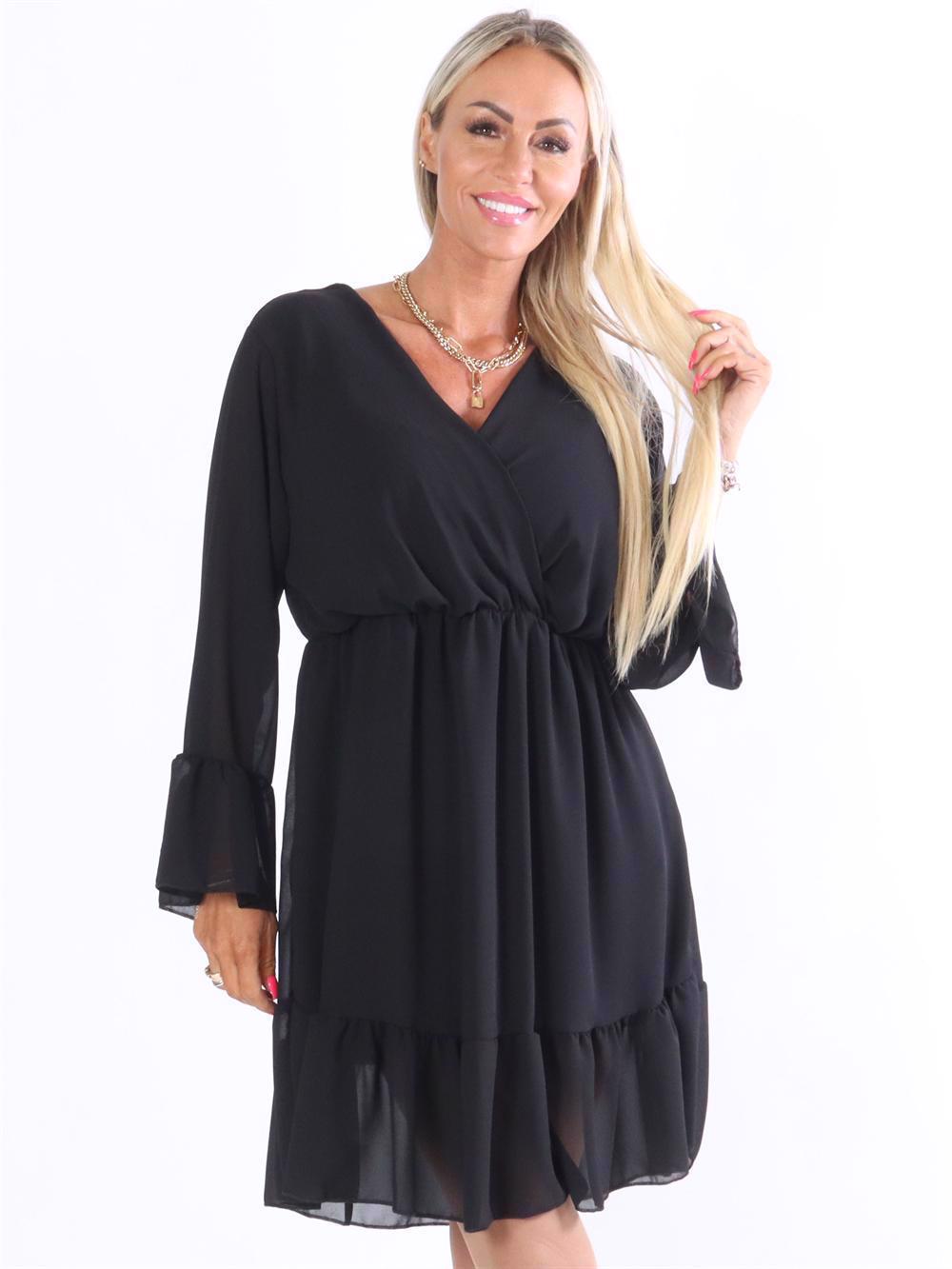 Rosabella - Mønstret kjole i chiffon