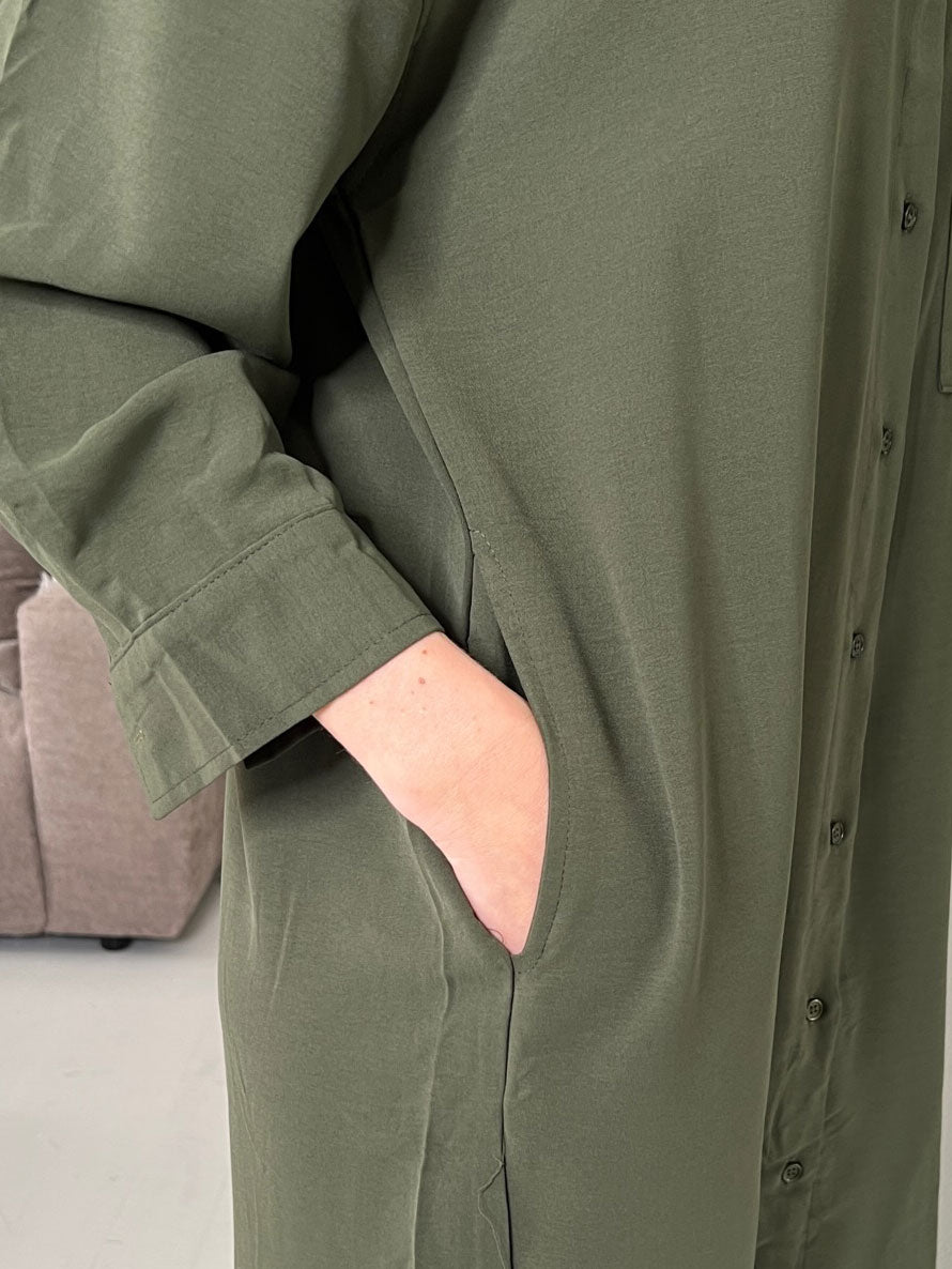 Rosario - Lang skjortekjole i løs pasform