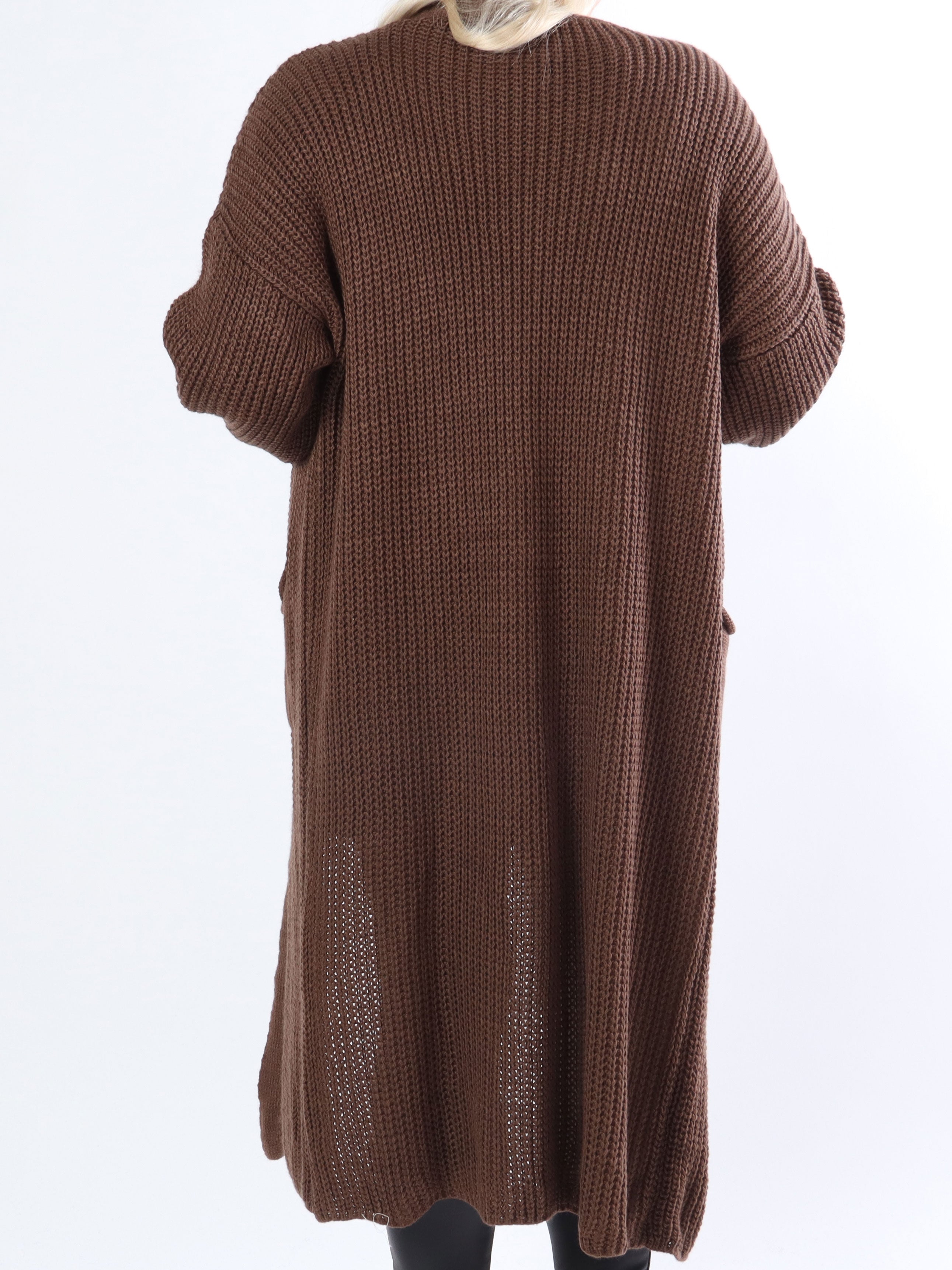 Sally - Plus size strikcardigan med fine ballonærmer