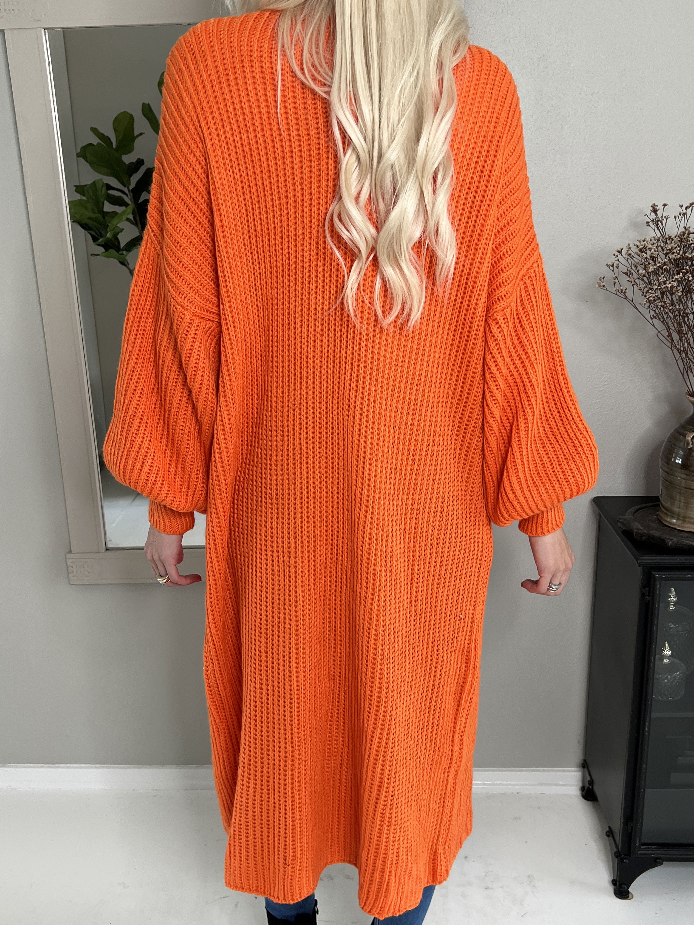 Sally - Strik cardigan med ballonærmer