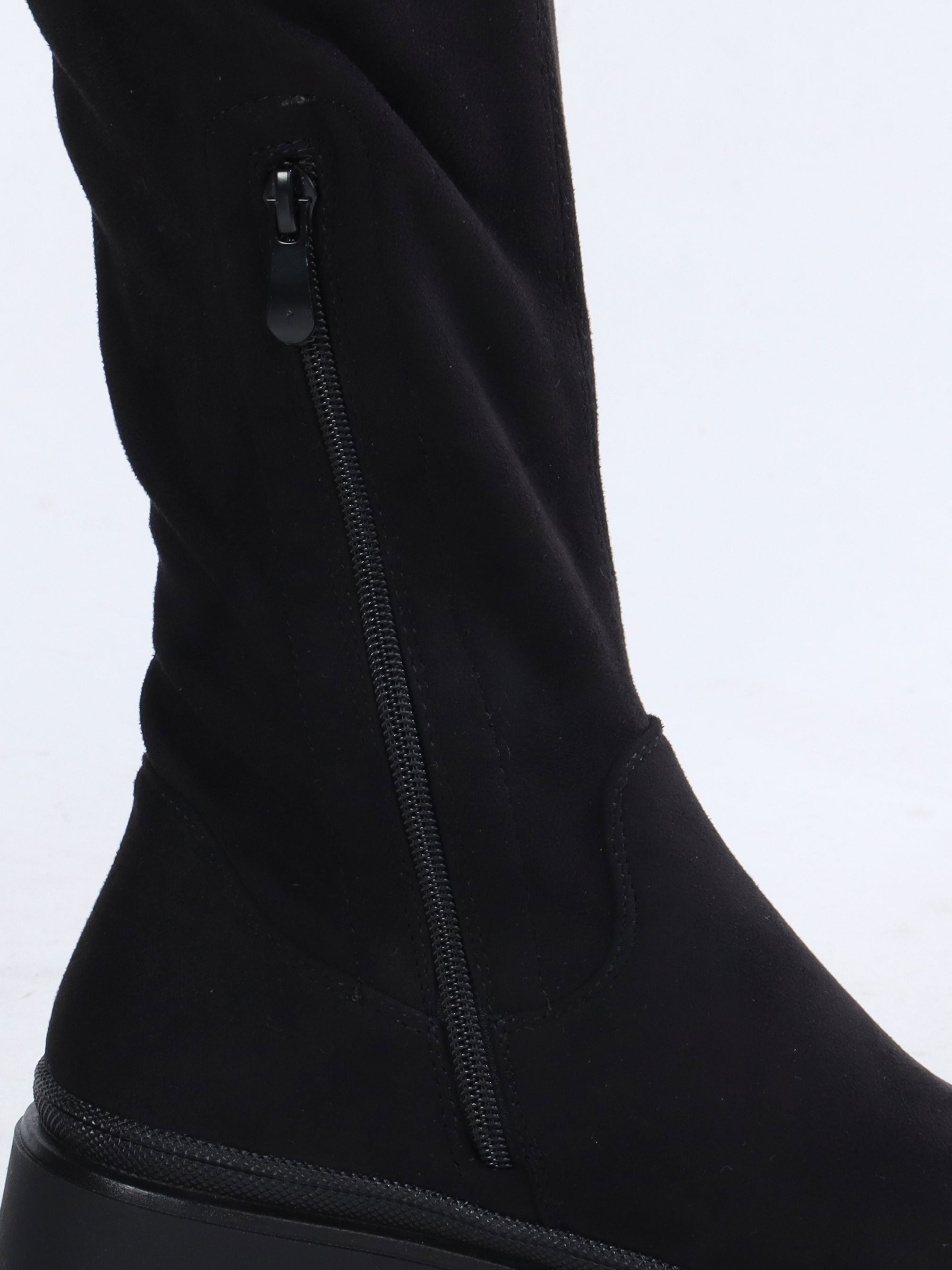 Salma - Overknee støvler i ruskindslook