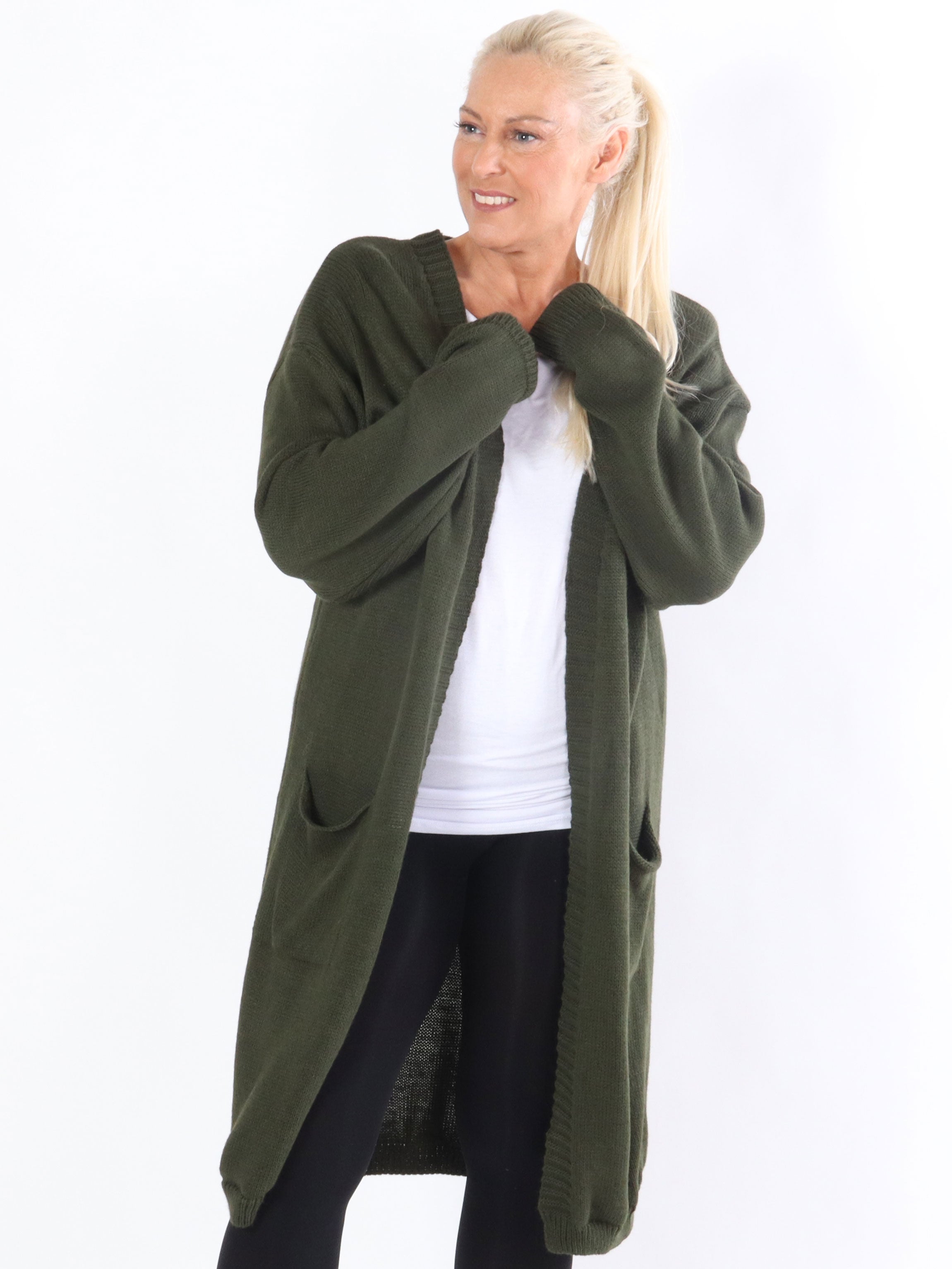 Sara - Lang strikcardigan