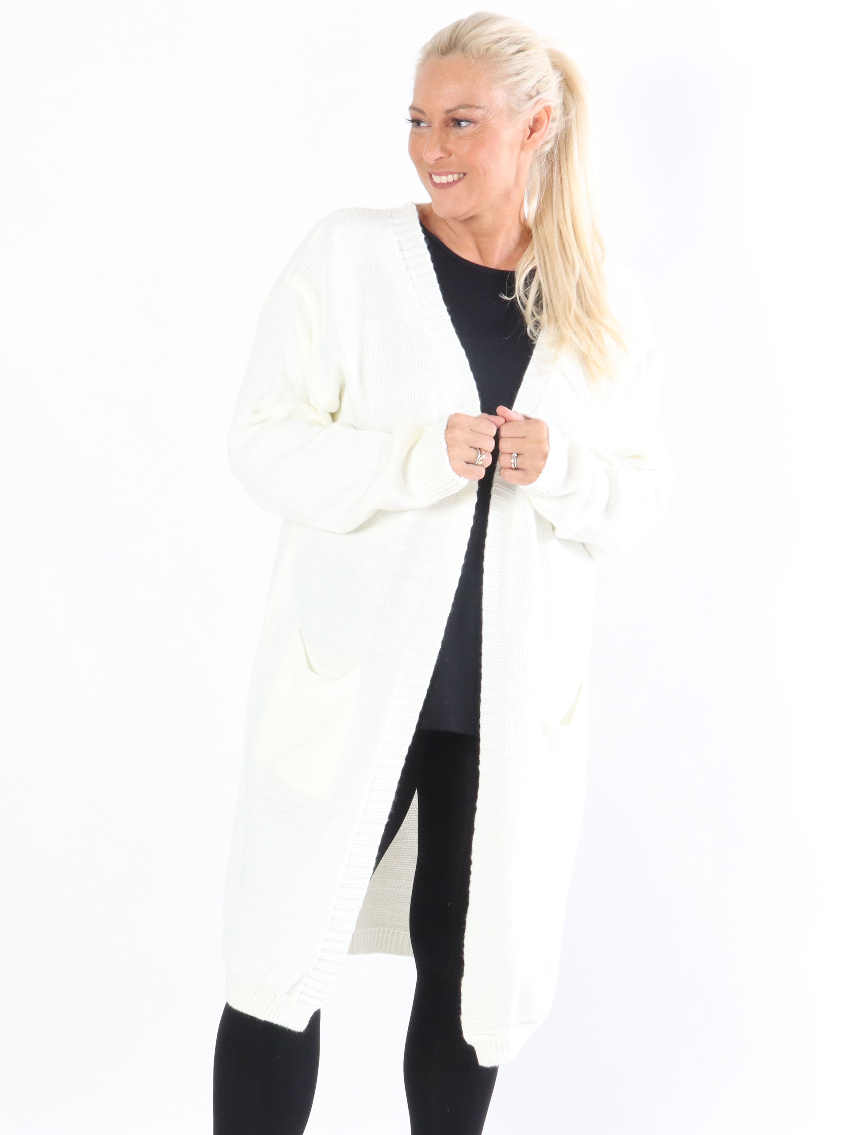 Sara - Lang strikcardigan