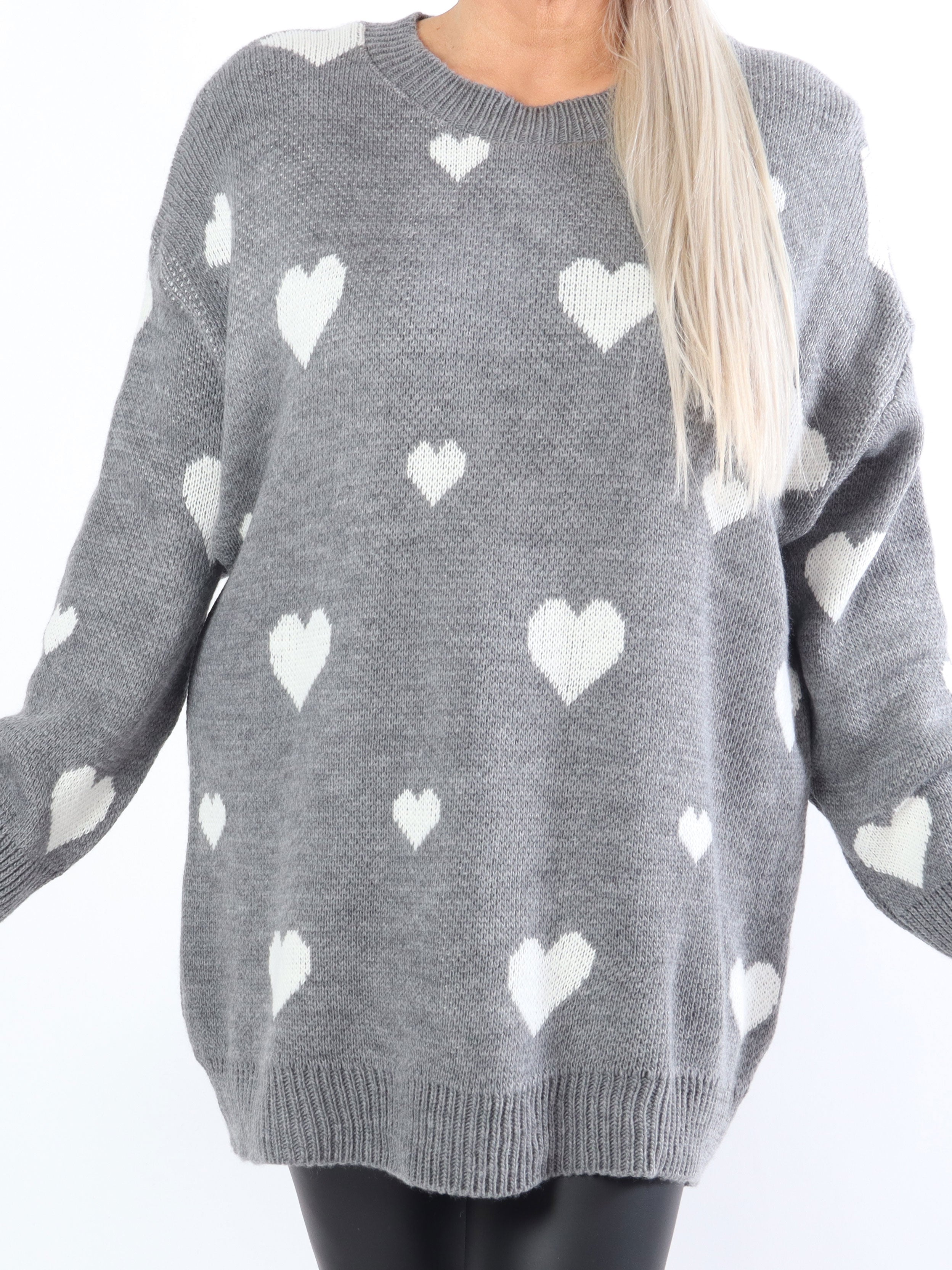 Sifine - Sød plus size strik med hjerter