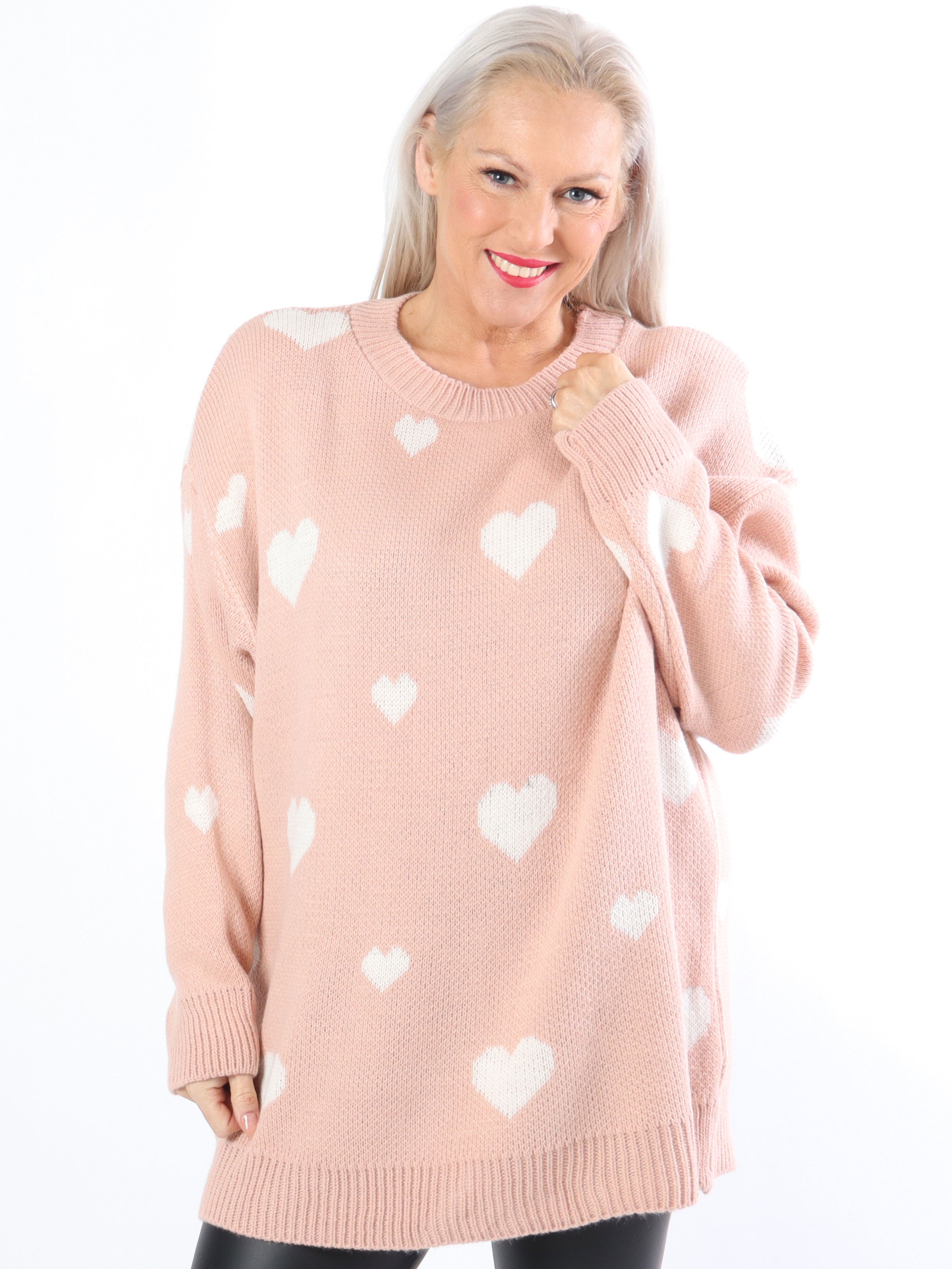 Sifine - Sød plus size strik med hjerter