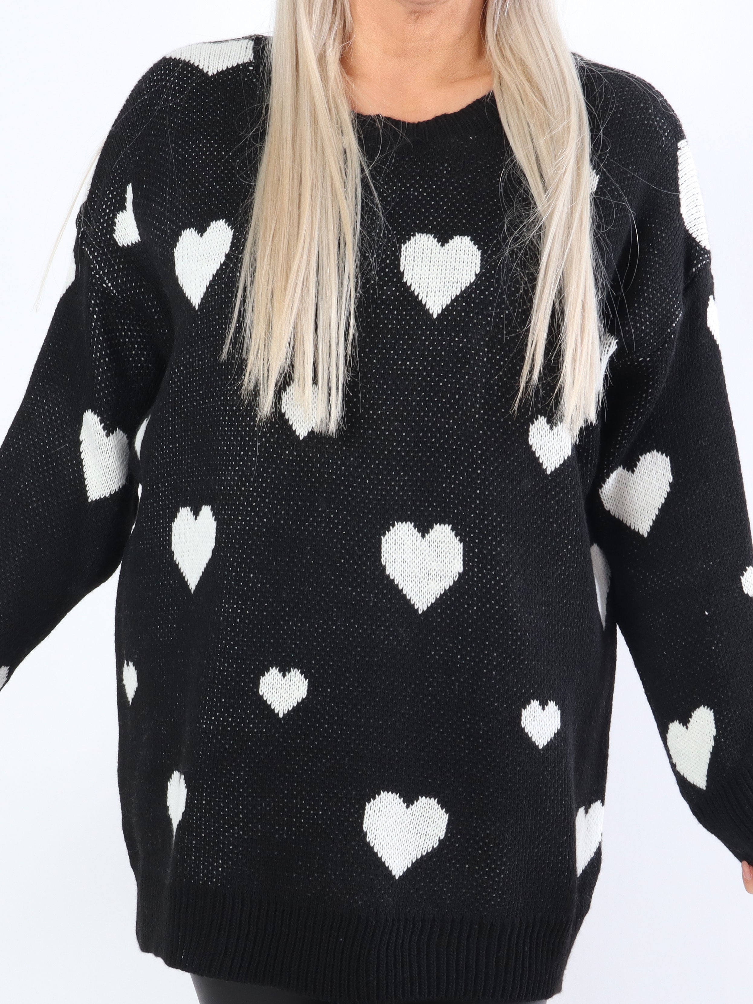 Sifine - Sød plus size strik med hjerter