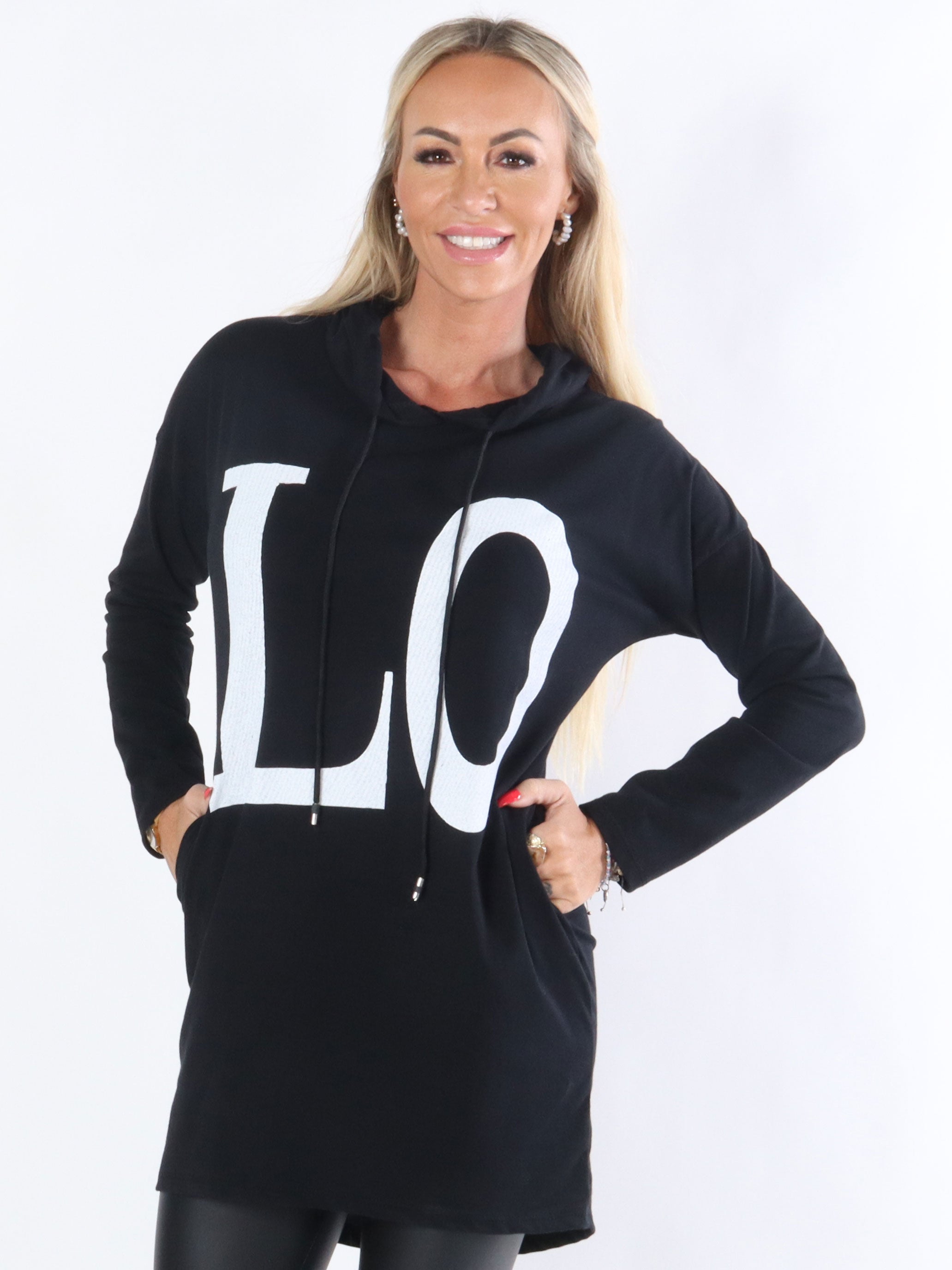 Sisse - Jerseykjole med hætte