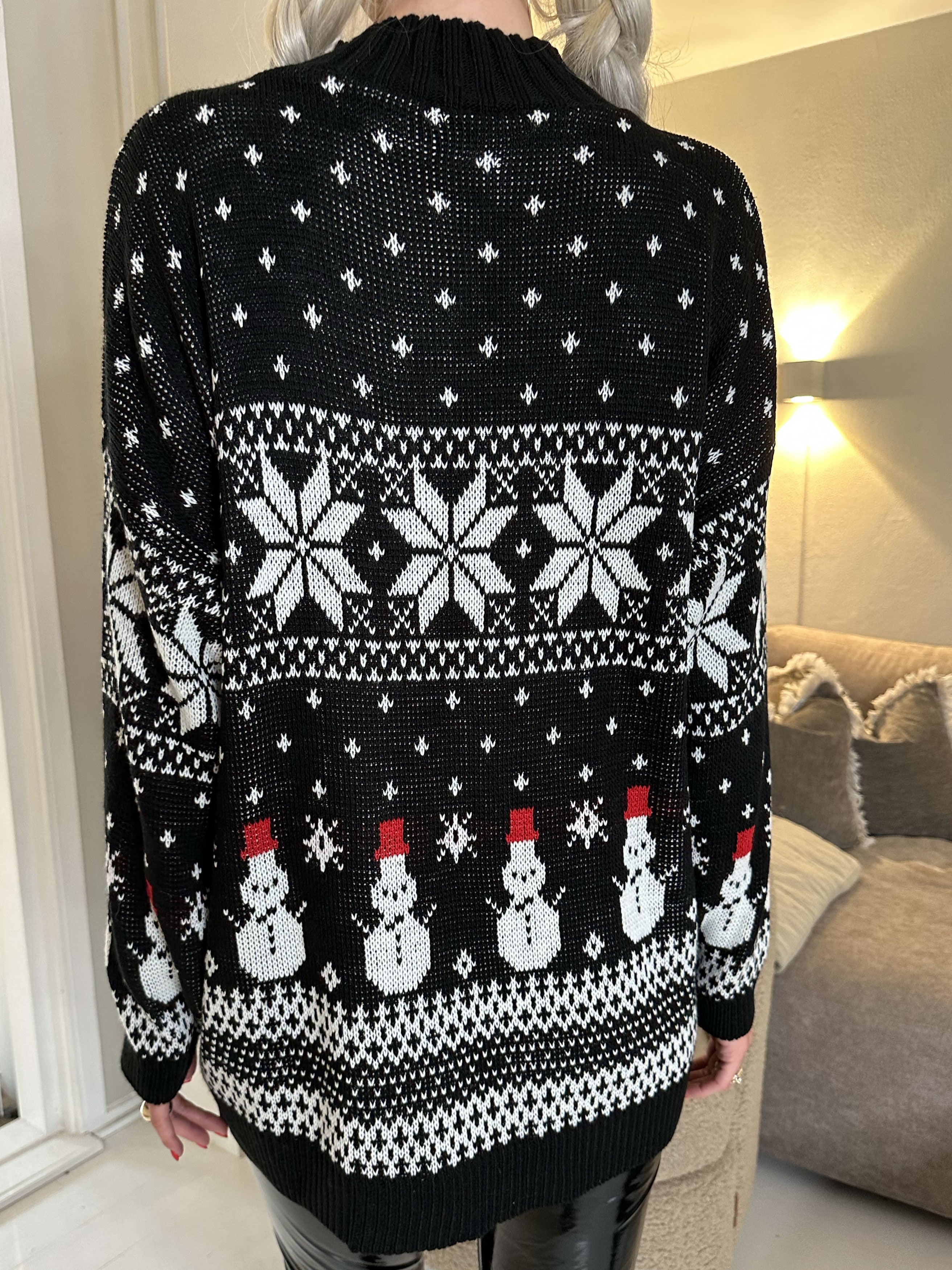 Snowman - Sød julestrik med snemænd