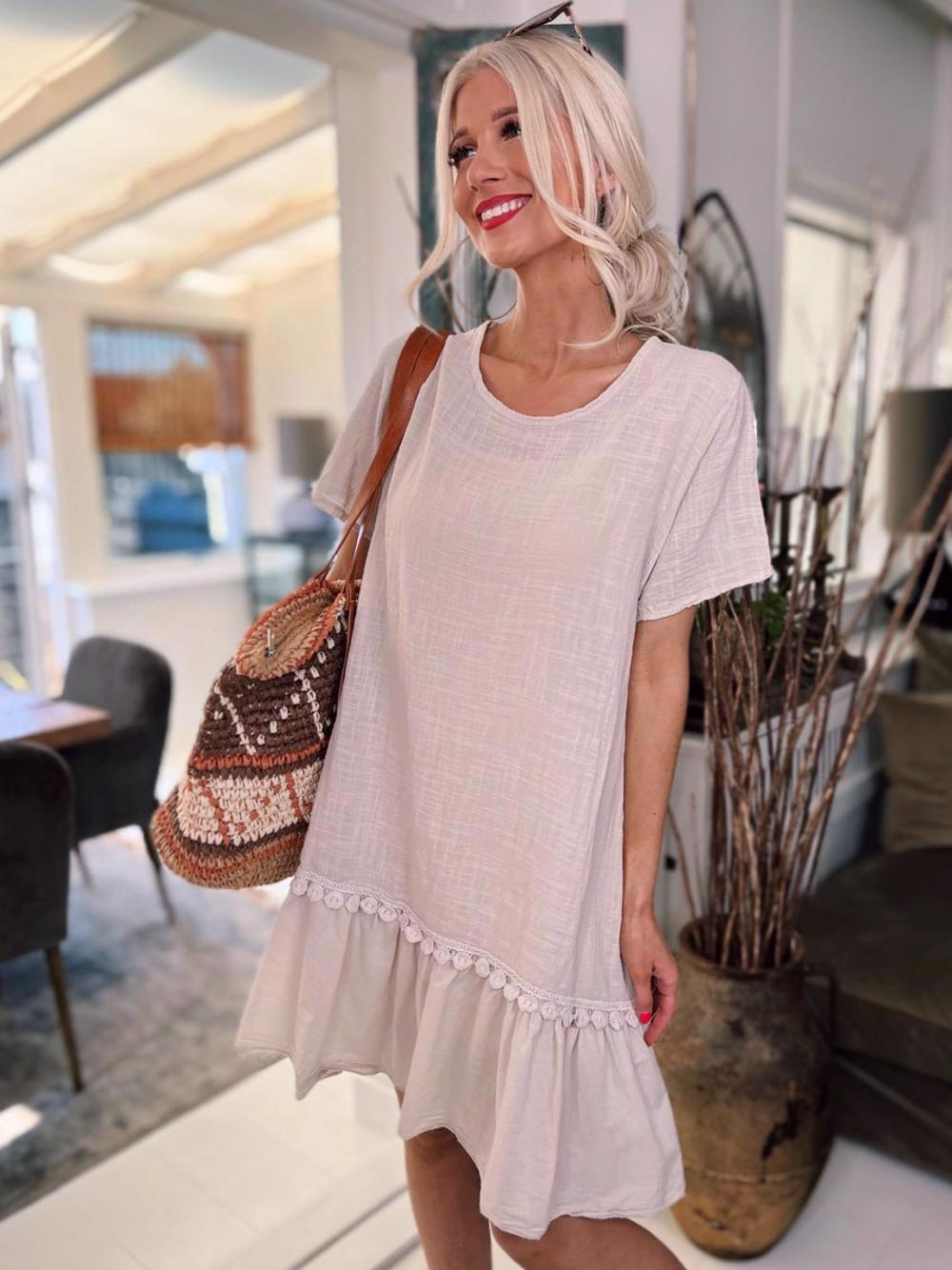 Stacia - Kjole i hørlignende stof