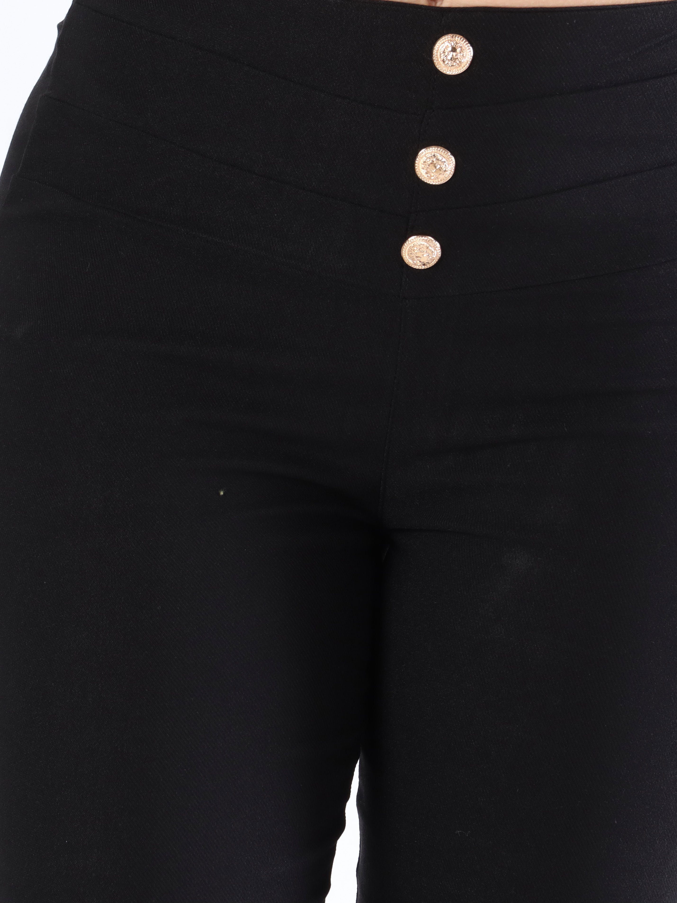 Tilla - Bukser med guld knapper foran