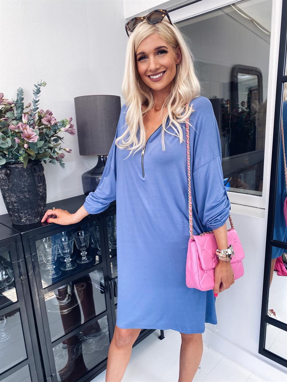 Timian - Blød tunikakjole med lynlås