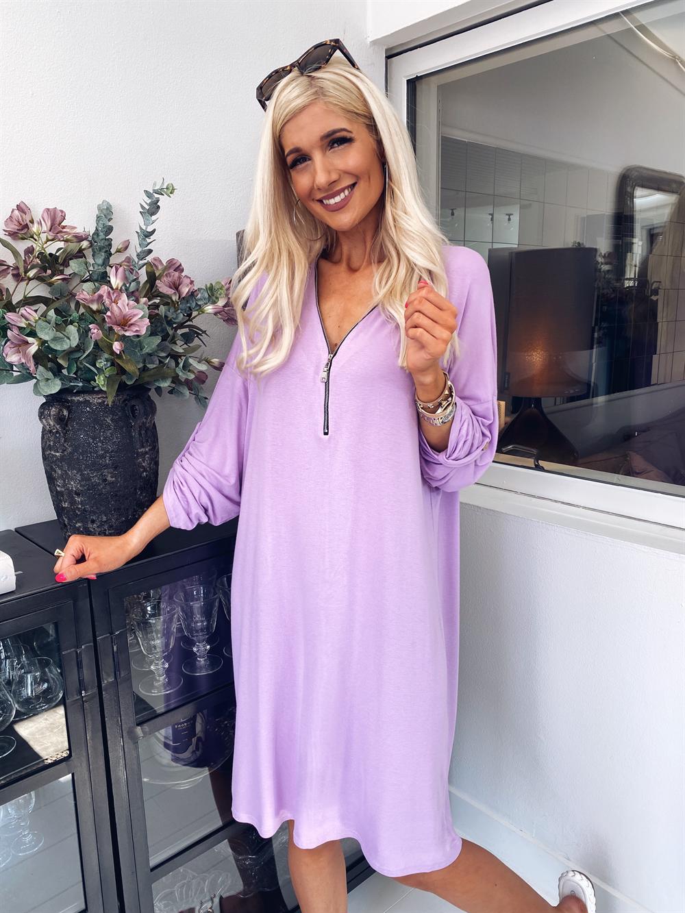 Timian - Blød tunikakjole med lynlås