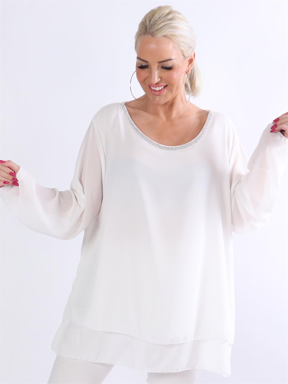 Trine - Tunika med similisten i udskæringen