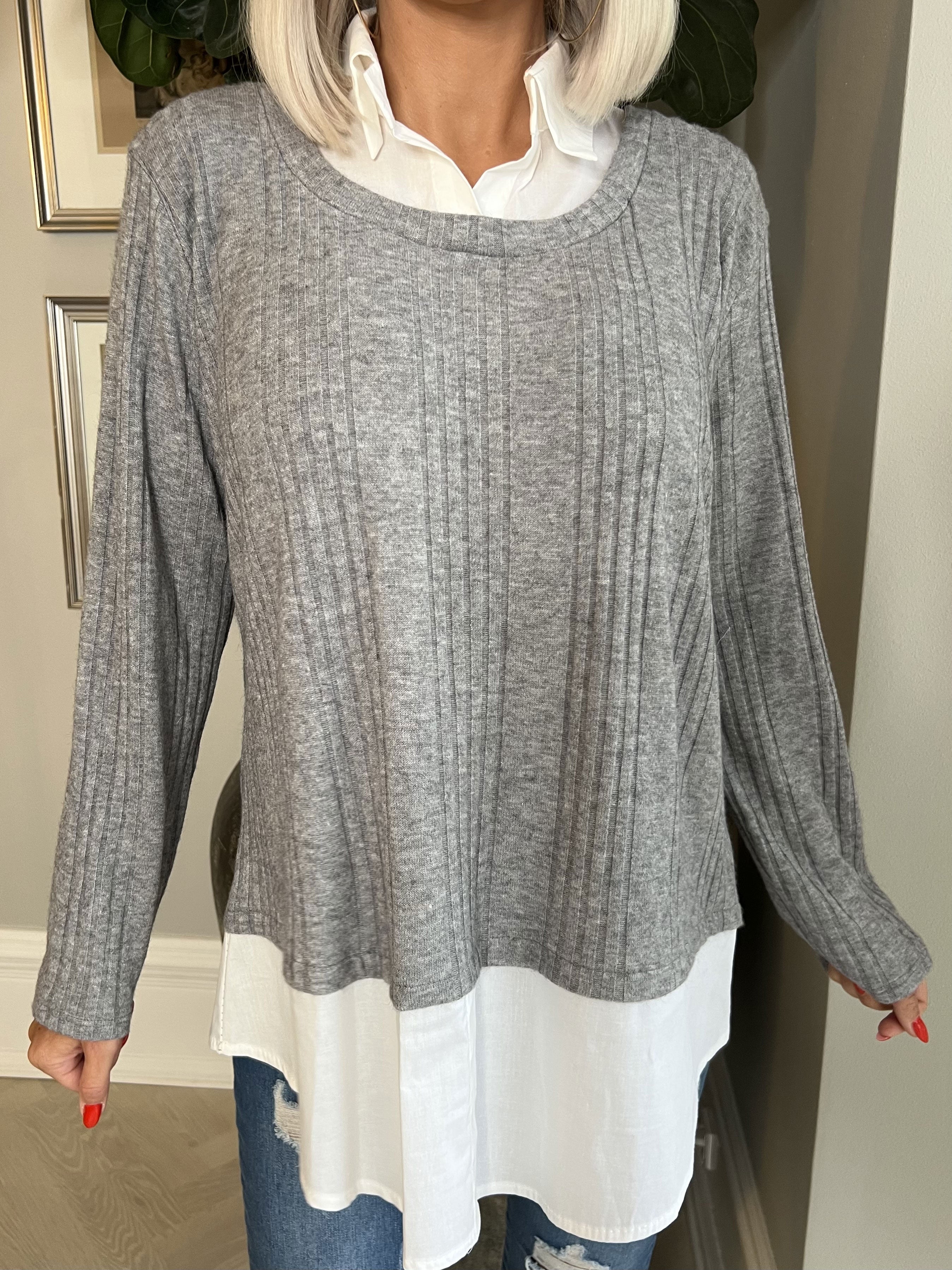 Vegin - Fin bluse med snyde skjorte